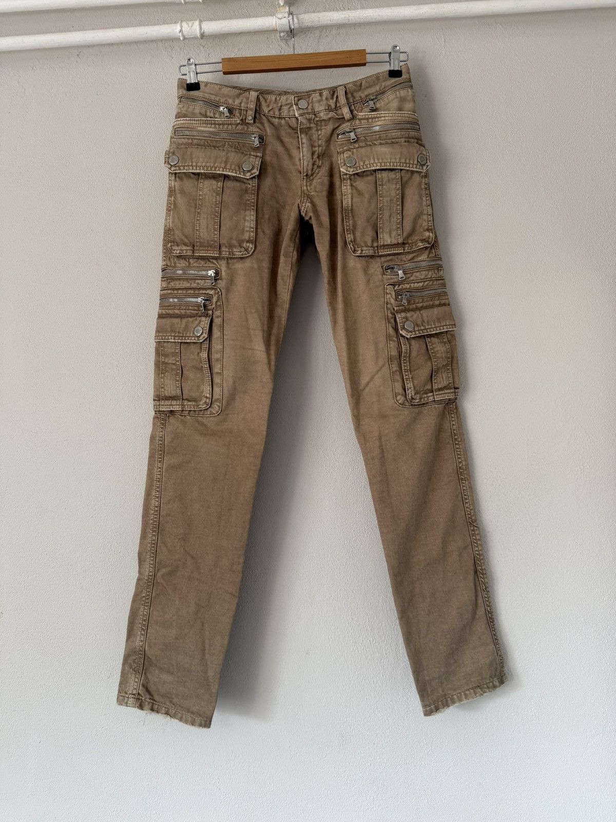 Dolce & Gabbana D&G Multi-Pocket Distressed Beige Cargo Pants Size US 30 / EU 46 - 1 Thumbnail
