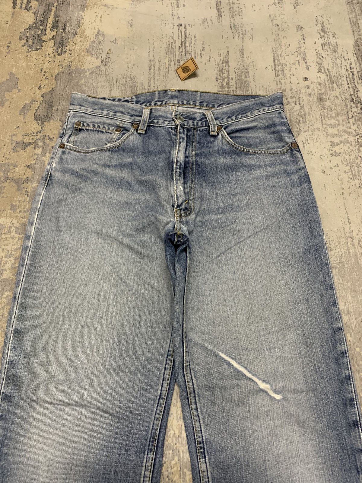 Levi's Levi's 502 Baggy Blue Wash Distressed Jeans W32x30 Size US 32 / EU 48 - 2 Thumbnail