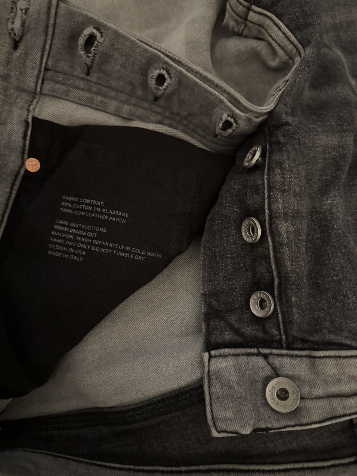 Purple Brand PURPLE BRAND JEANS - P001-TWB / TWO-TONE BLACK Size US 38 / EU 54 - 4 Thumbnail