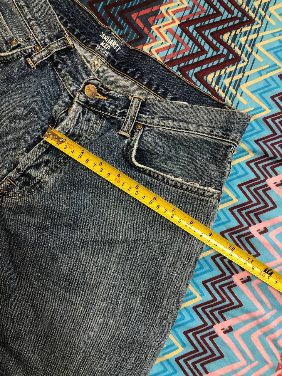 Carhartt Vintage 90's Carhartt Work Pronco Pocket Faded denim Jeans Size US 32 / EU 48 - 13 Thumbnail
