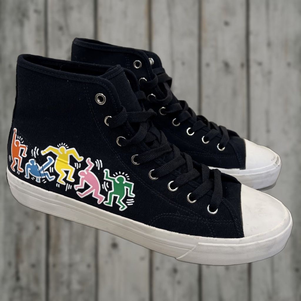 H&M VINTAGE Keith Haring by H&M Shoes Mens US 10 EU 43 Navy Hi Top Sneakers Lace Up Limited Size US M / EU 48-50 / 2 - 1 Thumbnail