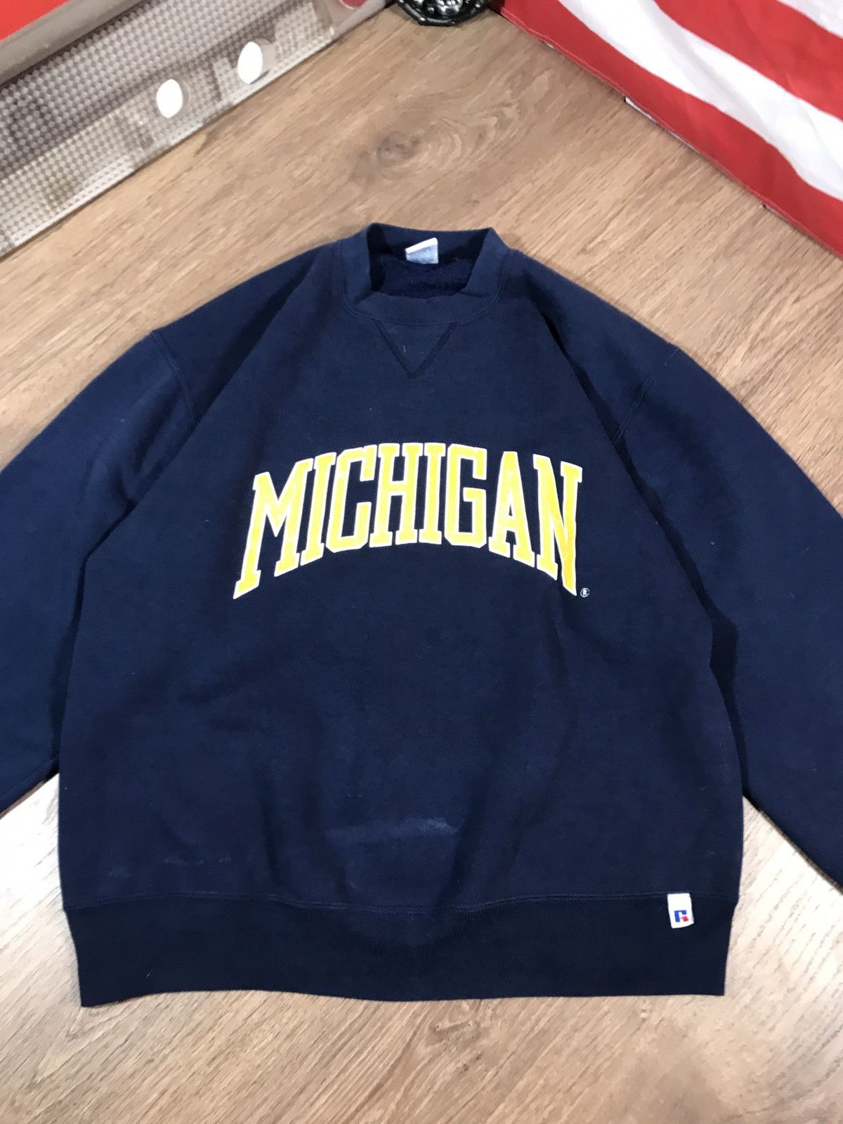 Russell Athletic × Vintage Vintage Russel Atletic MICHIGAN Sweatshirt Size US L / EU 52-54 / 3 - 2 Thumbnail