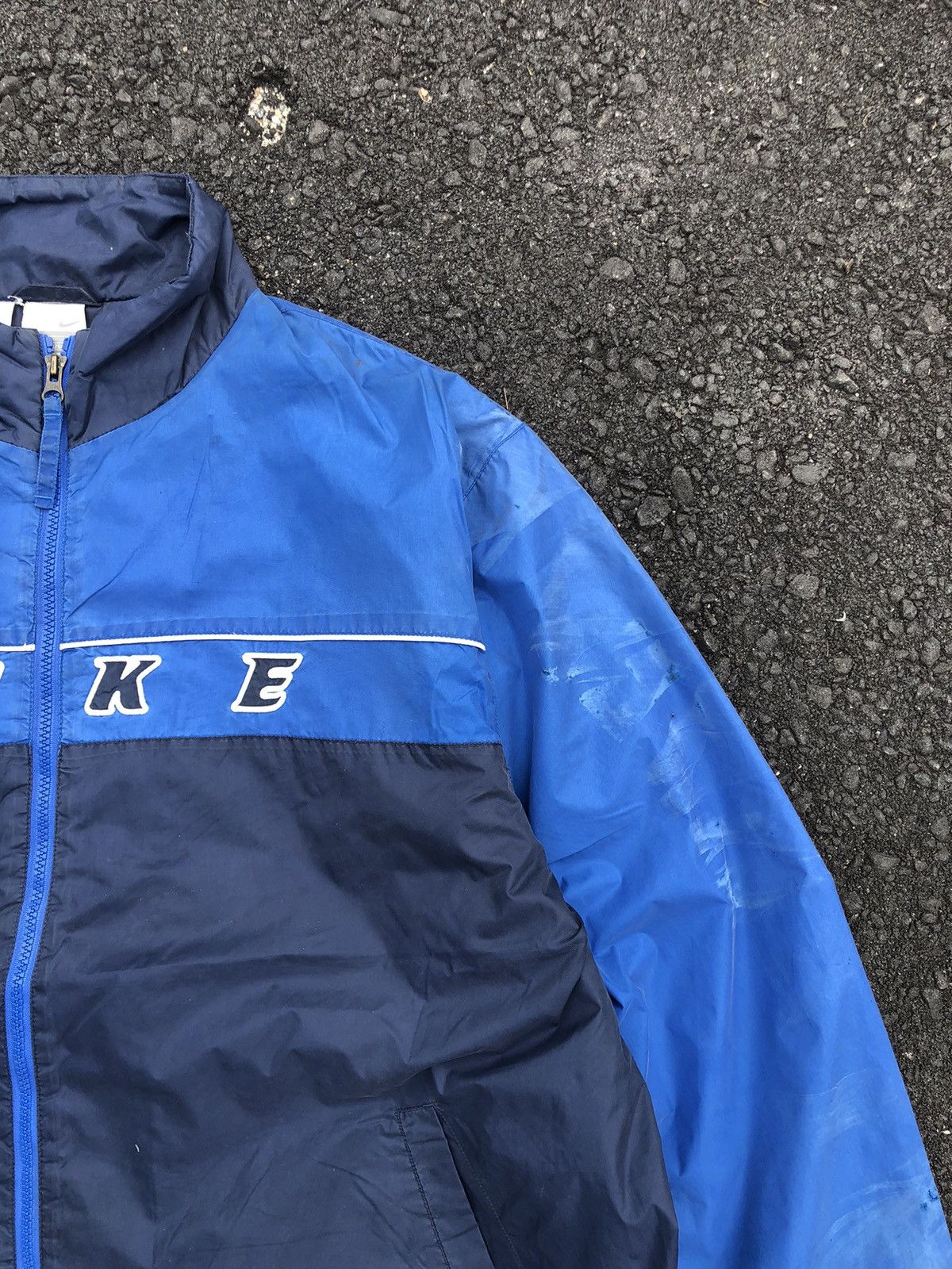 Japanese Brand Vintage Nike Colour Block Lining Logo Embroidery Jacket Size US XXL / EU 58 / 5 - 8 Thumbnail