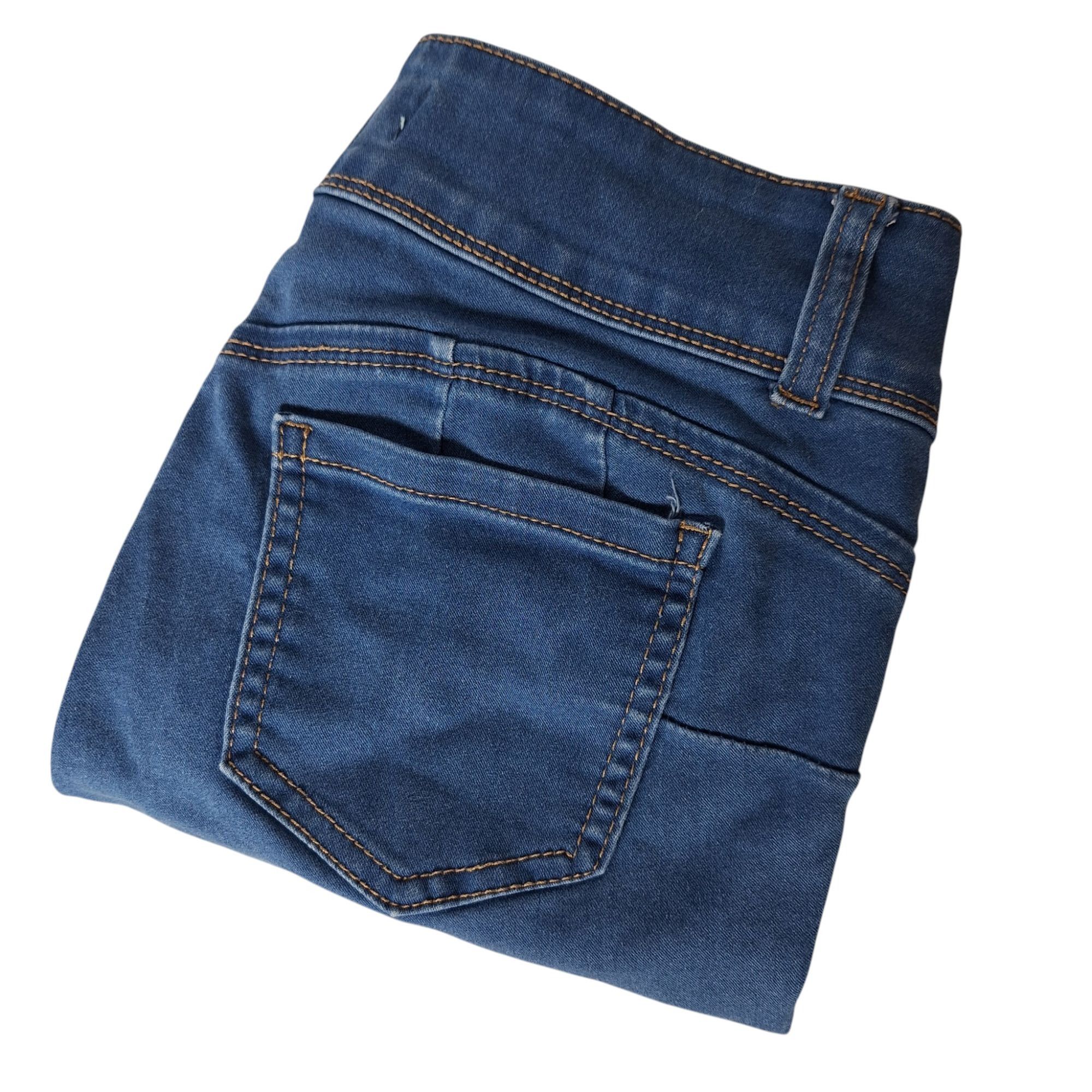 Other Wax Jean Bermuda Denim Shorts High Waisted Push Up Butt I Lo Size 28" / US 6 / IT 42 - 1 Thumbnail