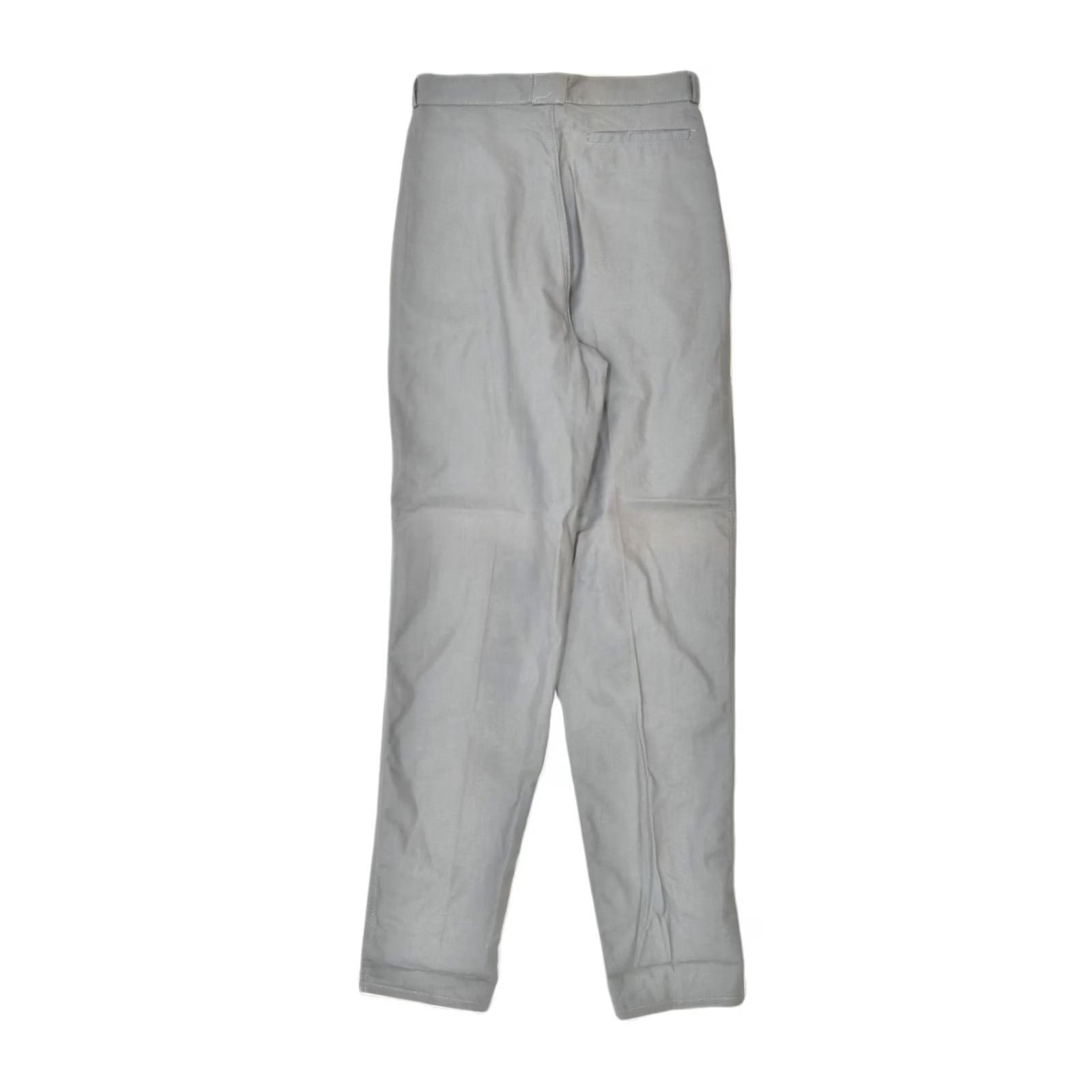 Vintage MIF Womens Grey Cotton High Waist Suit Trousers XS Small W32 L25 Size 28" / US 6 / IT 42 - 2 Thumbnail