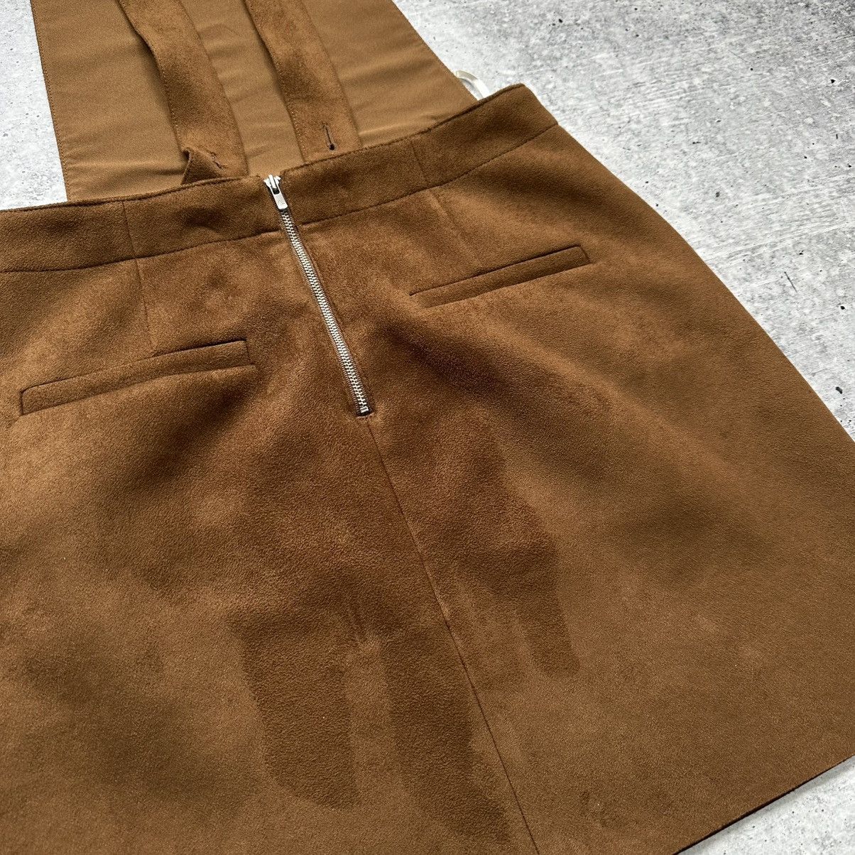 Miss Sixty Miss Sixty Y2K Suede Brown Mini Suspender Skirt Dress Size M Size 27" / US 4 / IT 40 - 12 Thumbnail