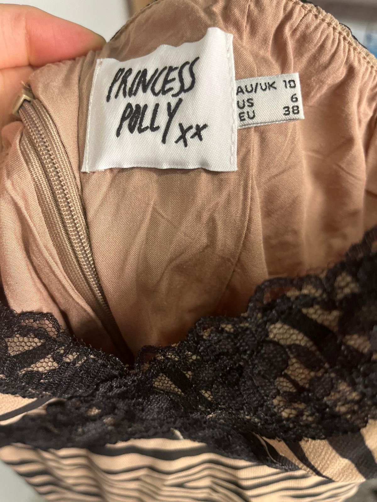 PRINCESS POLLY Brown zebra print dress Size M / US 6-8 / IT 42-44 - 4 Thumbnail