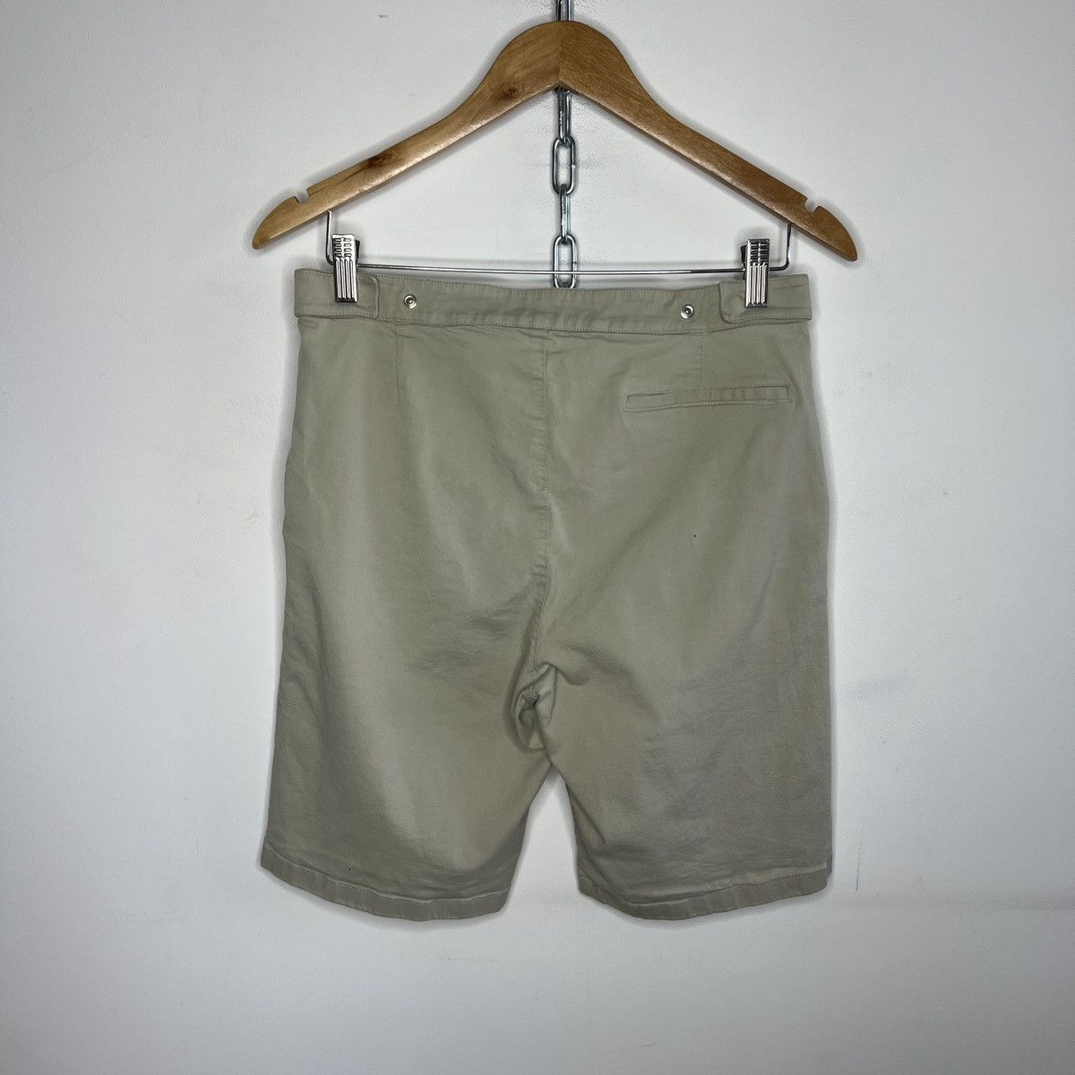 Prada Prada Shorts Bermuda Denim Jeans Red Logo Stripe Beige Size US 32 / EU 48 - 7 Thumbnail