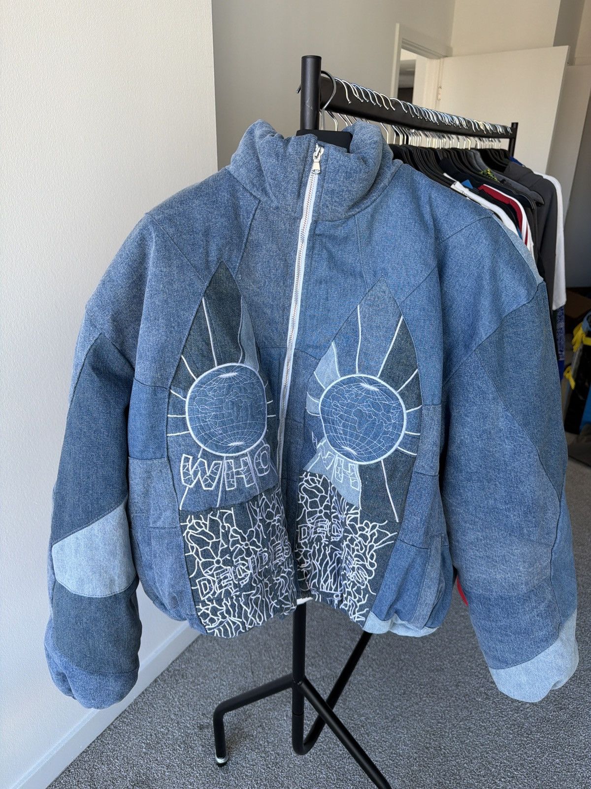 Who Decides War Who Decides War Denim Puffer Jacket Size US M / EU 48-50 / 2 - 1 Thumbnail