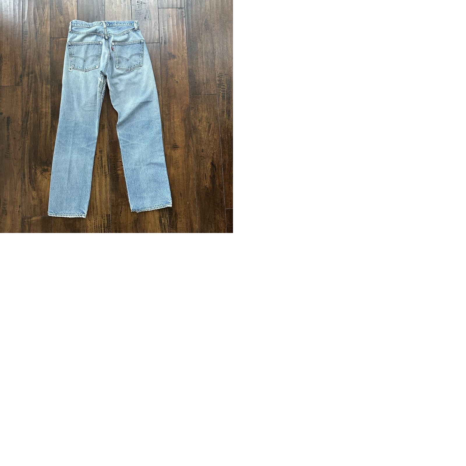 Levi's Levis 501 XX Jeans Vintage 80s 70s Redline Selvedge USA Blue Denim Cotton Button Jean Straight Mens 28 Inseam 29 Rise Mid 10-12 Size US 28 / EU 44 - 9 Thumbnail