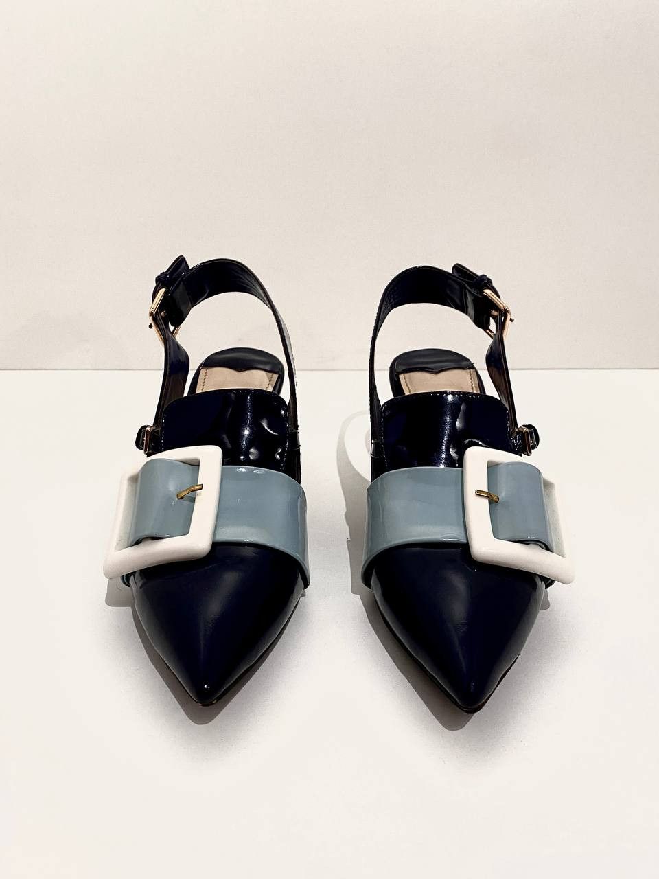 Miu Miu Miu Miu x Prada Patent Leather Point Toe Buckle Chunky Heels Size US 7 / IT 37 - 5 Thumbnail