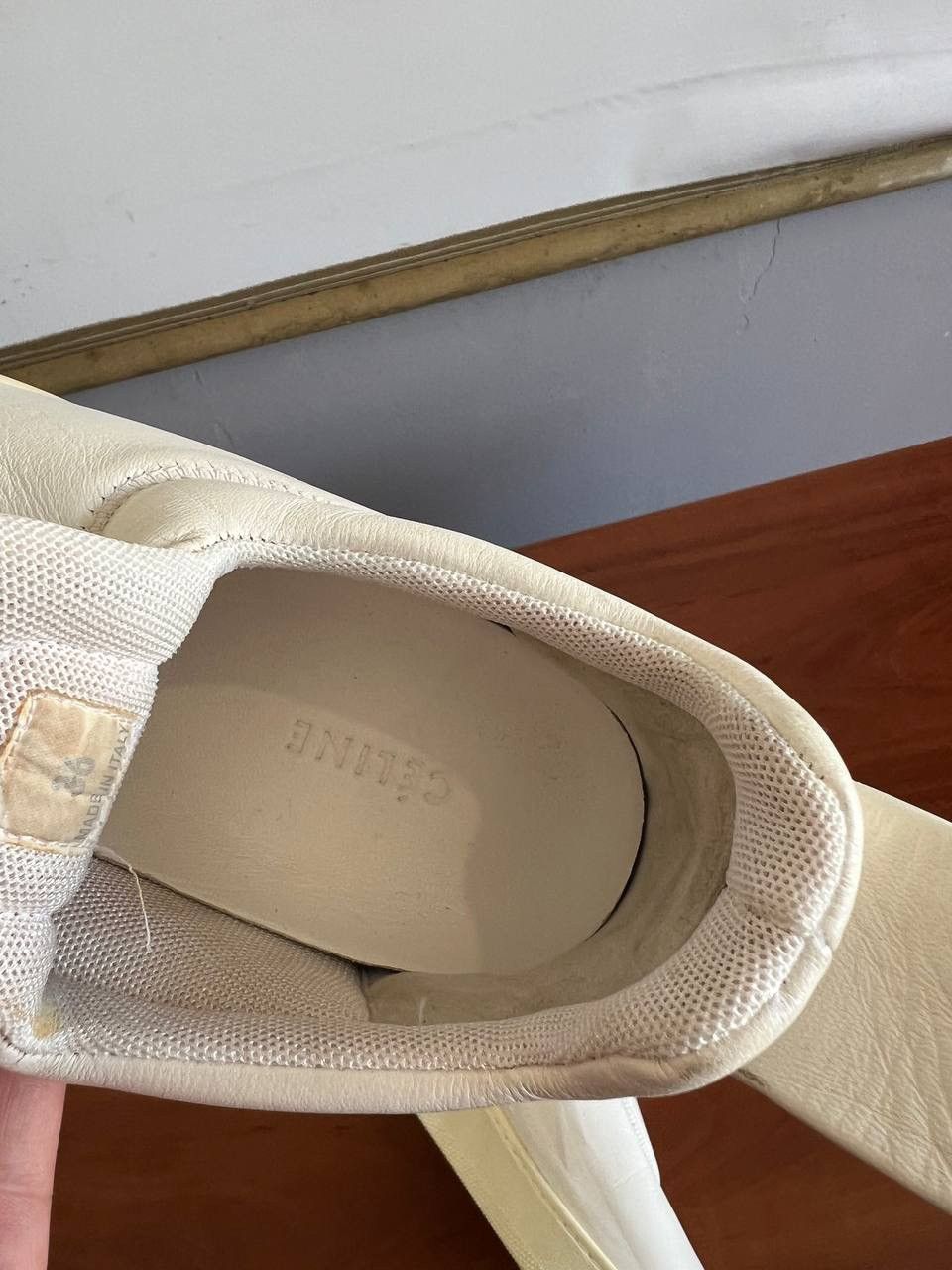 Celine CELINE BY PHOEBE PHILO WHITE LEATHER SNEAKERS SLIP-ON SZ 36 Size US 6 / IT 36 - 13 Thumbnail