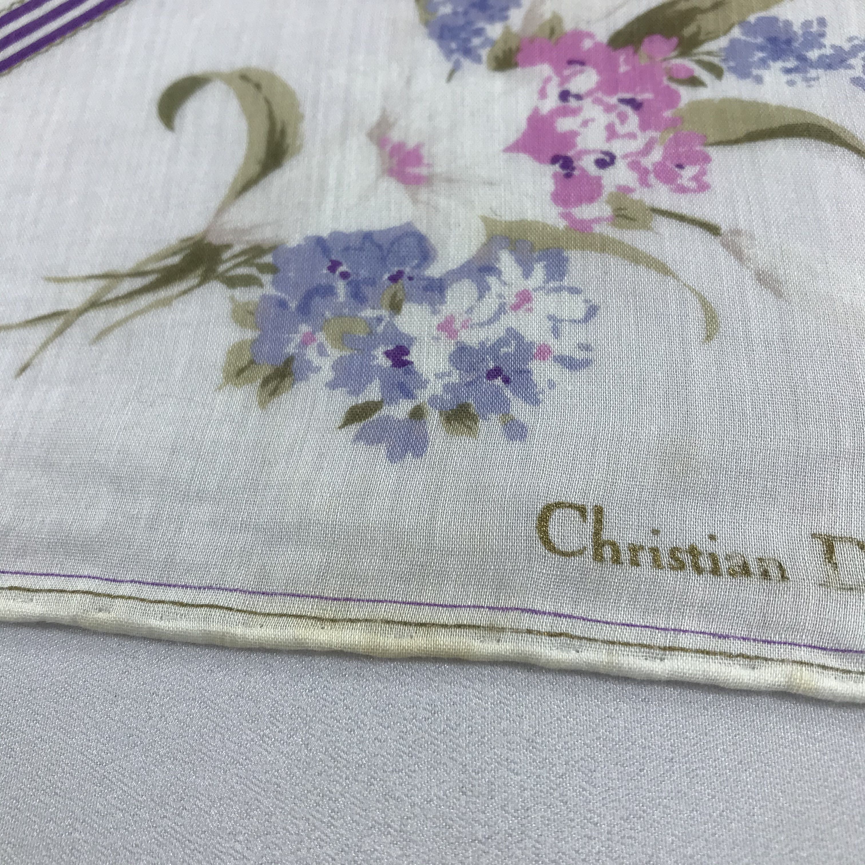Christian Dior Monsieur Christian Dior Handkerchief Neckerchief Bandana H1031 Size ONE SIZE - 5 Thumbnail