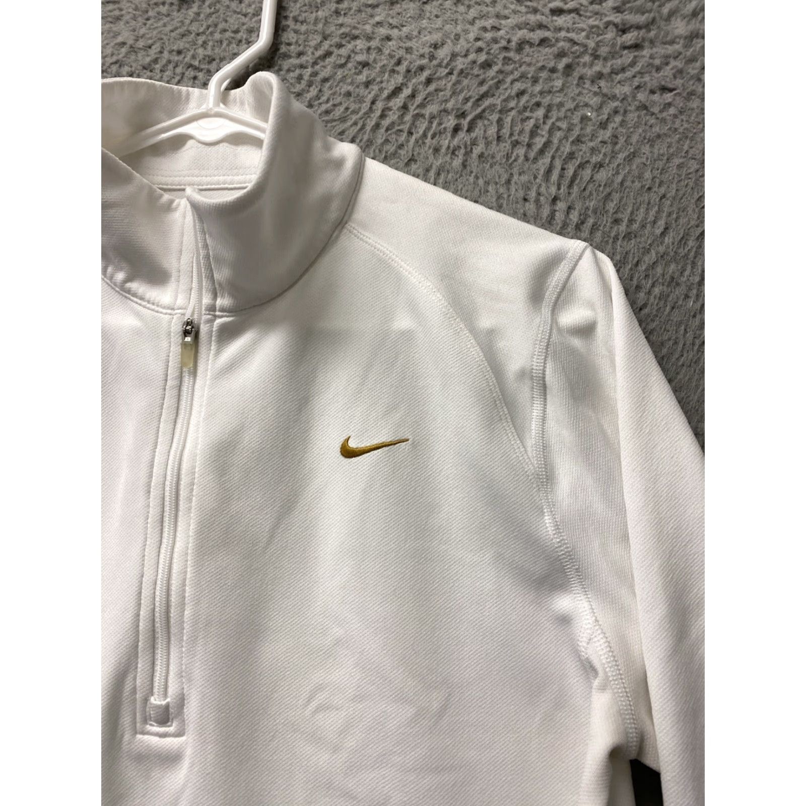 Nike Nike Therma Fit Jacket Shirt M White Gray 1/4 Zip Fleece Polyester Logo USA Mens/ Womens Size M / US 6-8 / IT 42-44 - 2 Thumbnail
