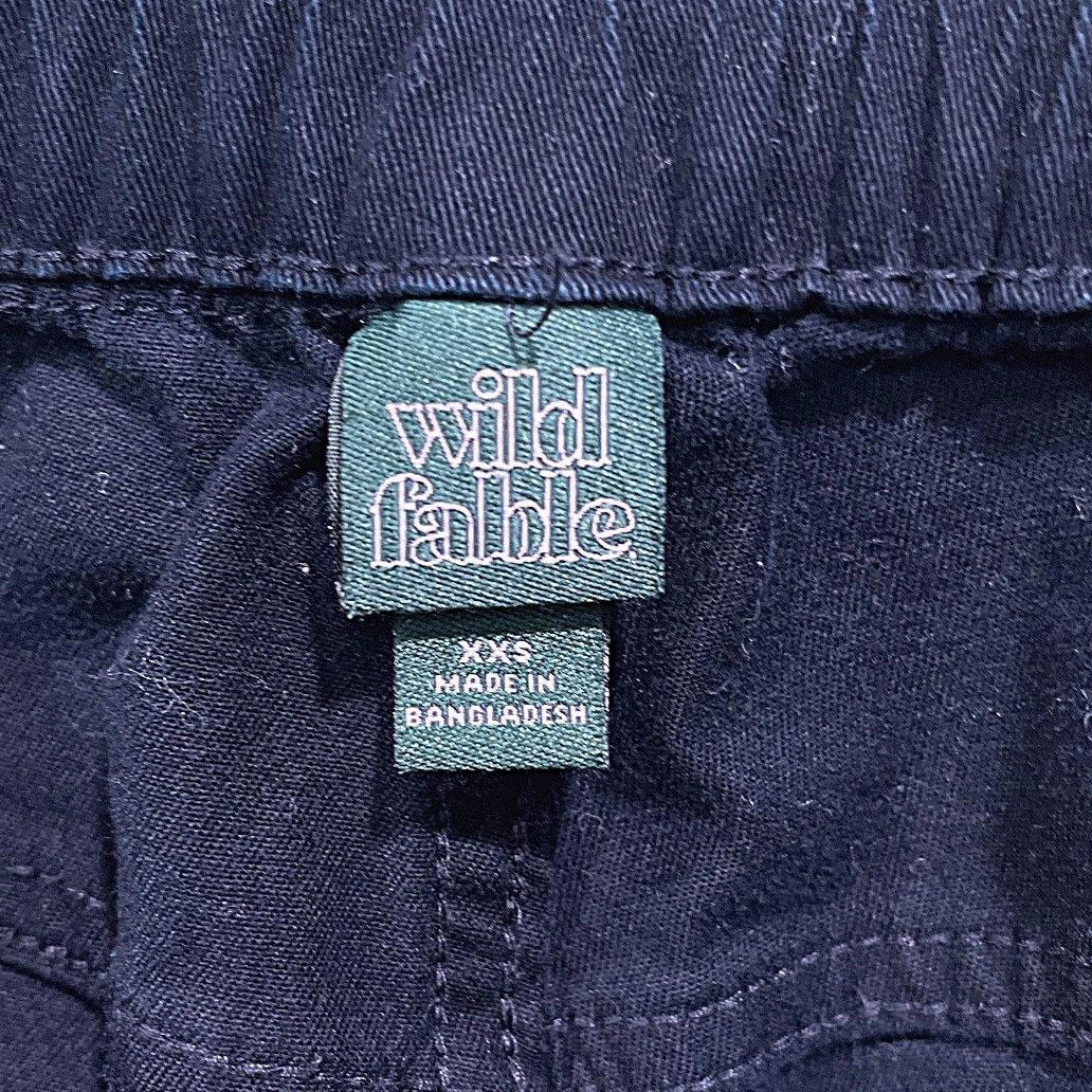 Target Basics WILD FABLE High Rise Straight Cargo Pants Black Womens XXS Size 24" / US 00 / IT 34 - 6 Thumbnail