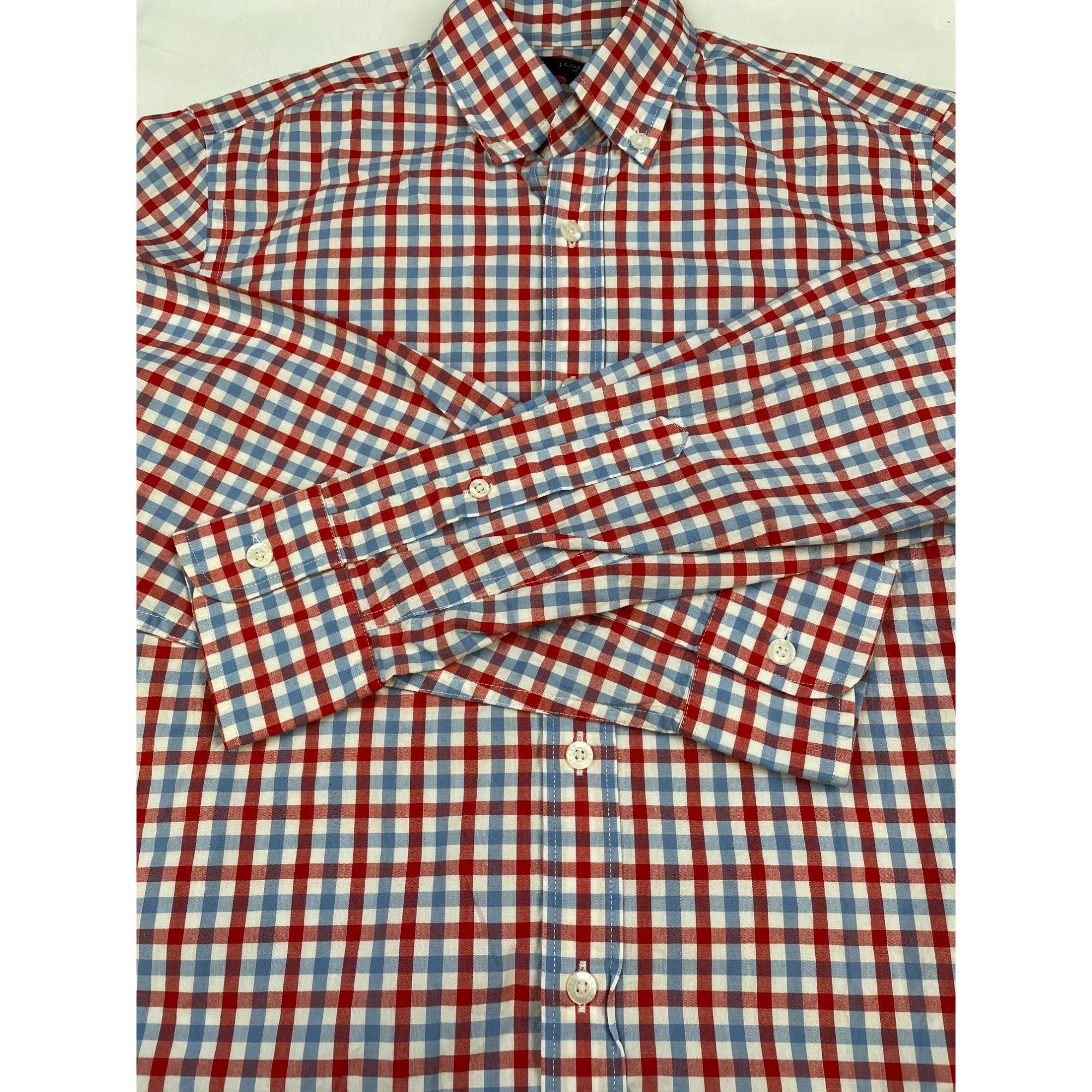 Other J Crew Men's Red/White/Blue Button up Shirt/Long Sleeves Siz Size US XS / EU 42 / 0 - 6 Thumbnail