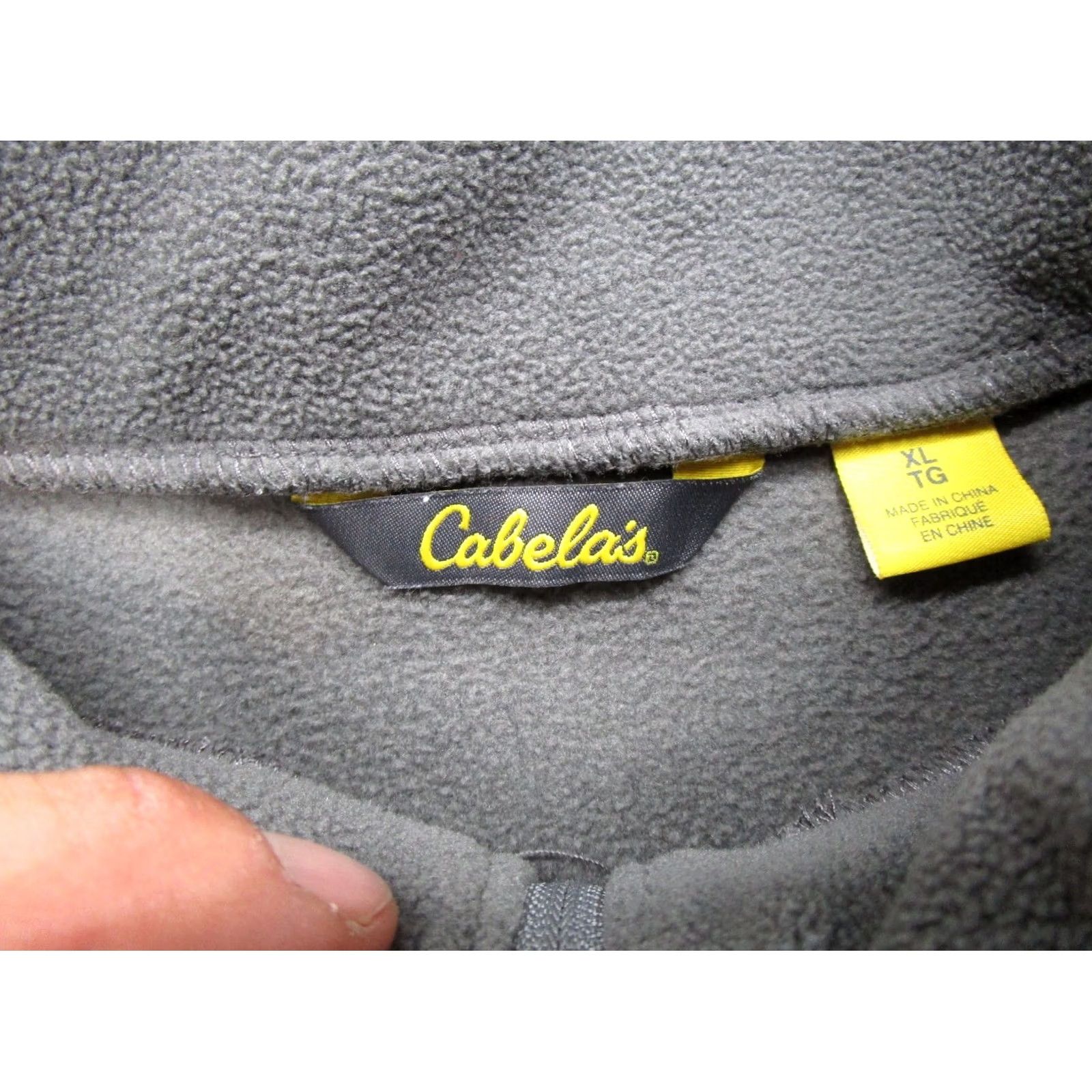 Vintage Cabela's Gray Fleece 1/4 Zip Jacket Mens XL Outdoor Hiking Camping Zip Jacket Regular Fit Size US XL / EU 56 / 4 - 2 Thumbnail
