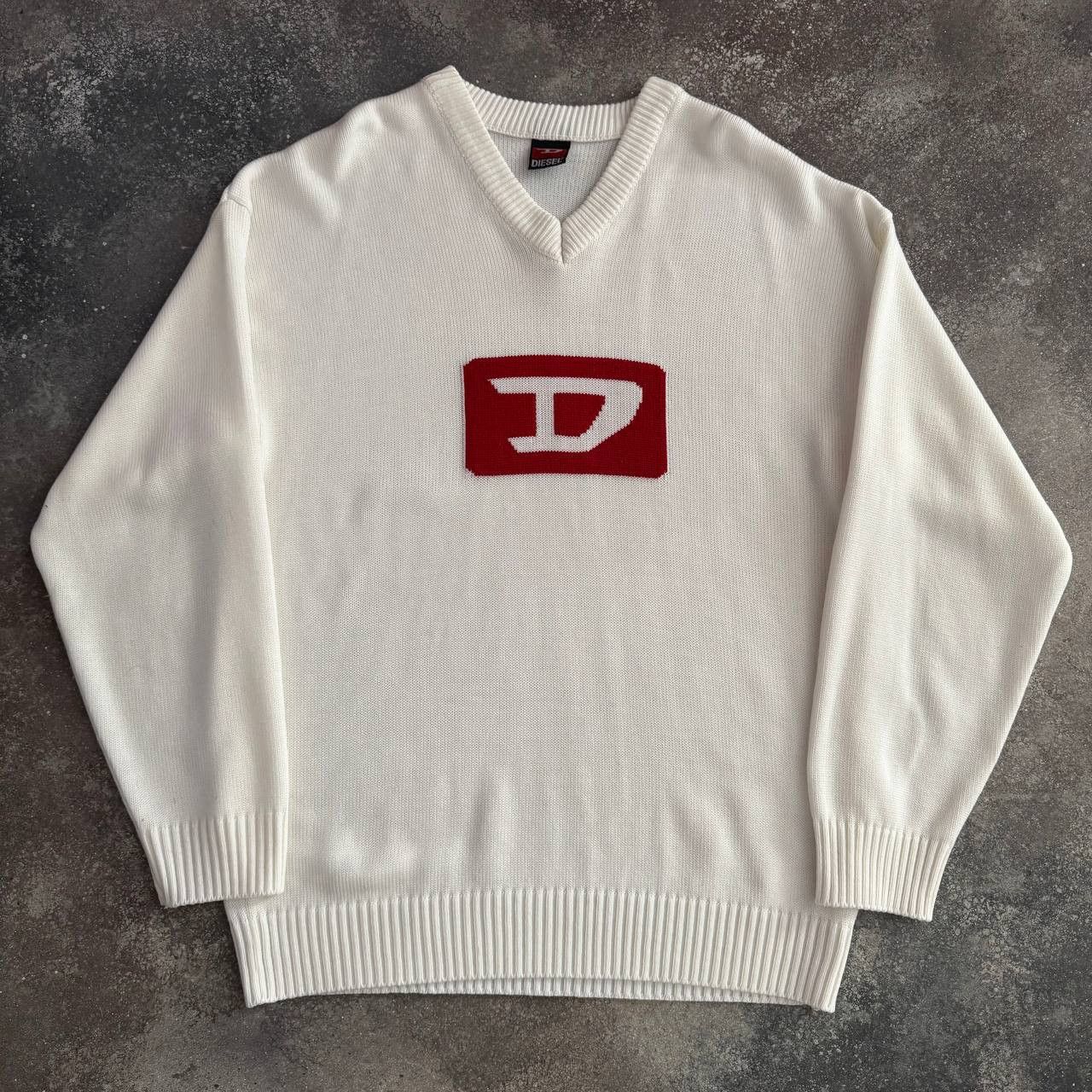 Diesel × Vintage Diesel Vintage Y2K Big Logo Unisex Knit Sweater Size US L / EU 52-54 / 3 - 2 Thumbnail