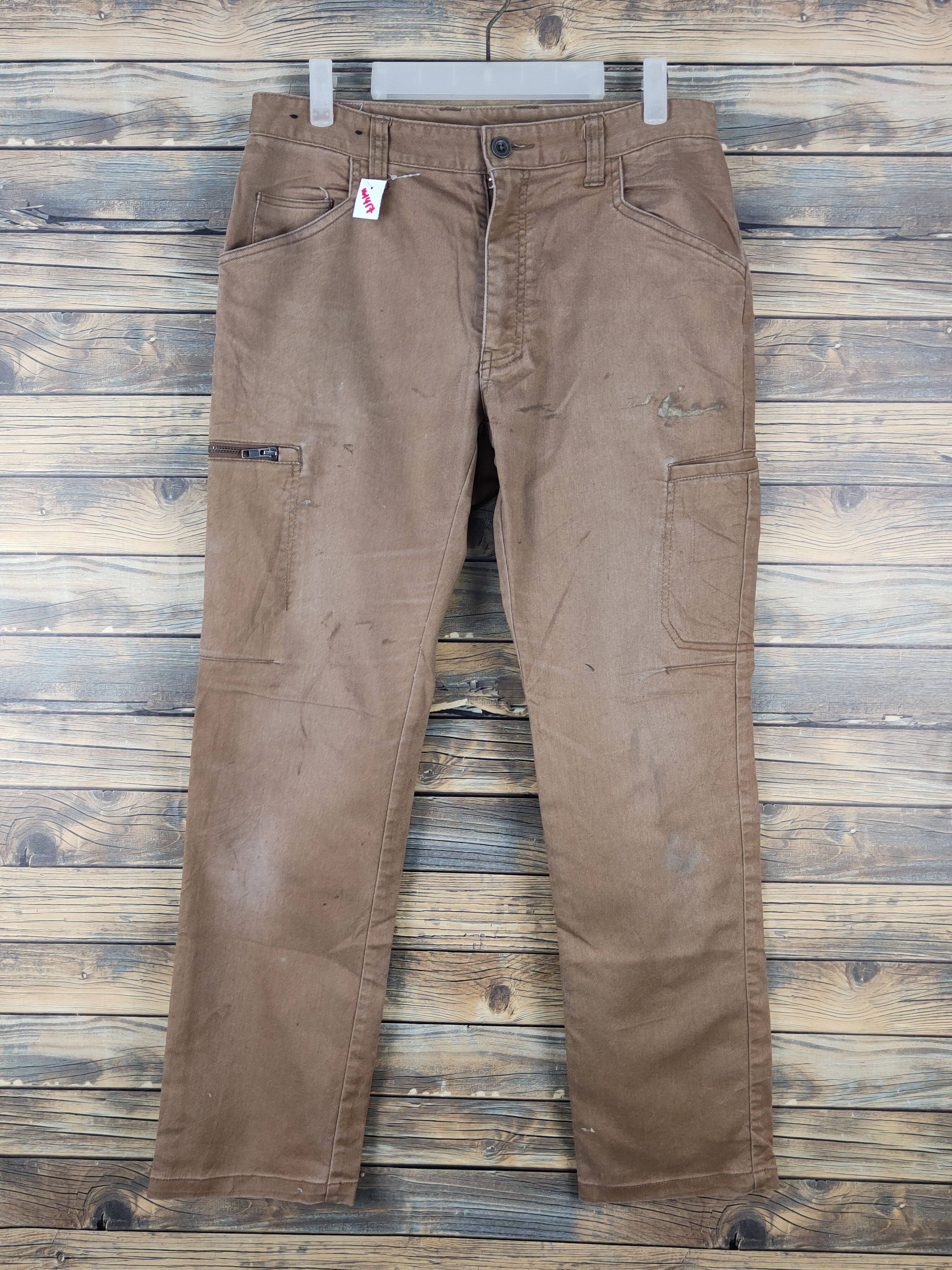 Japanese Brand Fine Assist Brown Multipocket Tactical Cargo Pants #W1417 Size US 32 / EU 48 - 1 Thumbnail