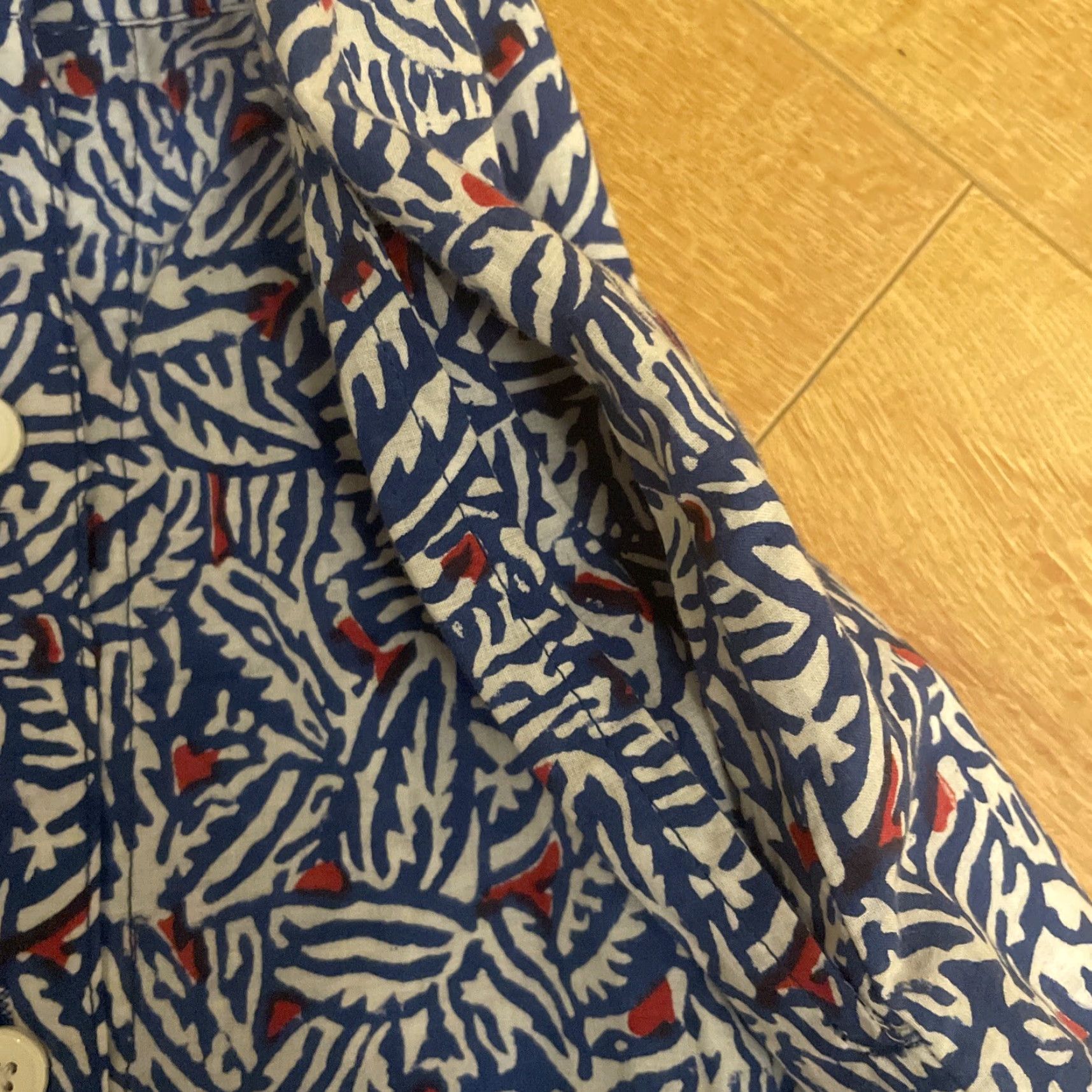 Vintage VINTAGE Taraliya Skirt Maxi Bohemian Floral Pockets Cotton Blue S Women Size 28" / US 6 / IT 42 - 6 Thumbnail