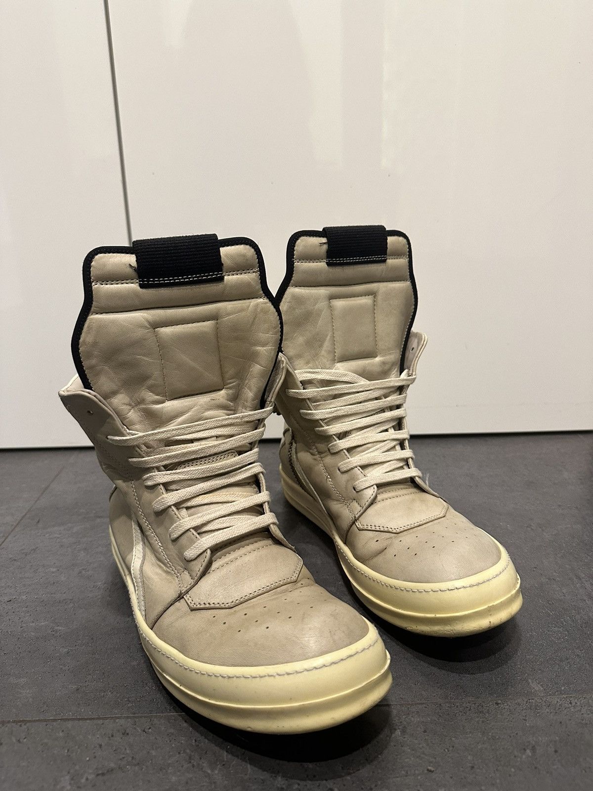 Rick Owens rick owens geobasket sneakers fw16 mastodon pearl beige Size US 9 / IT 39 - 9 Thumbnail