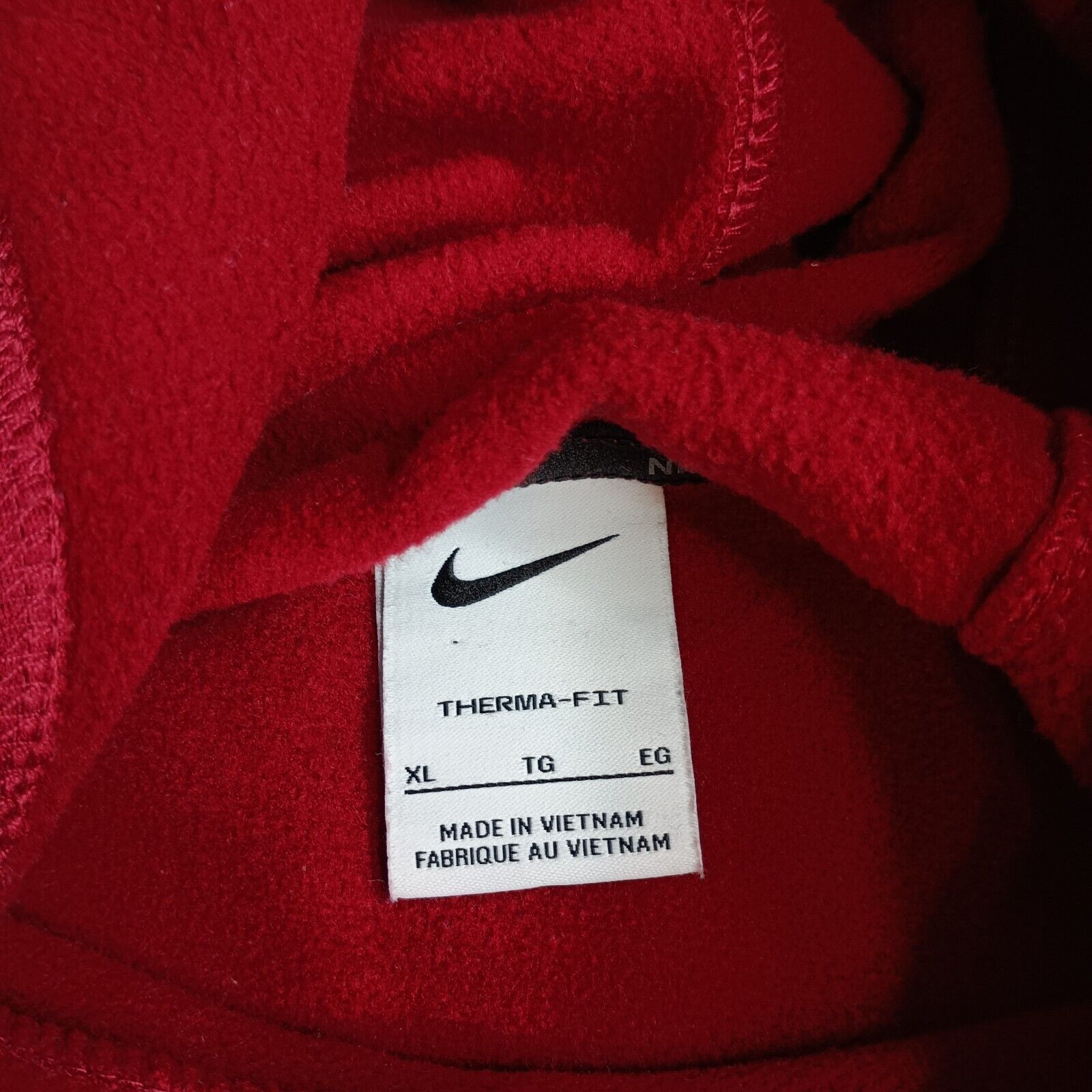 Nike Nike Therma Fit Hoodie Men's XL Red Pullover 100% Polyester Size US XL / EU 56 / 4 - 5 Thumbnail