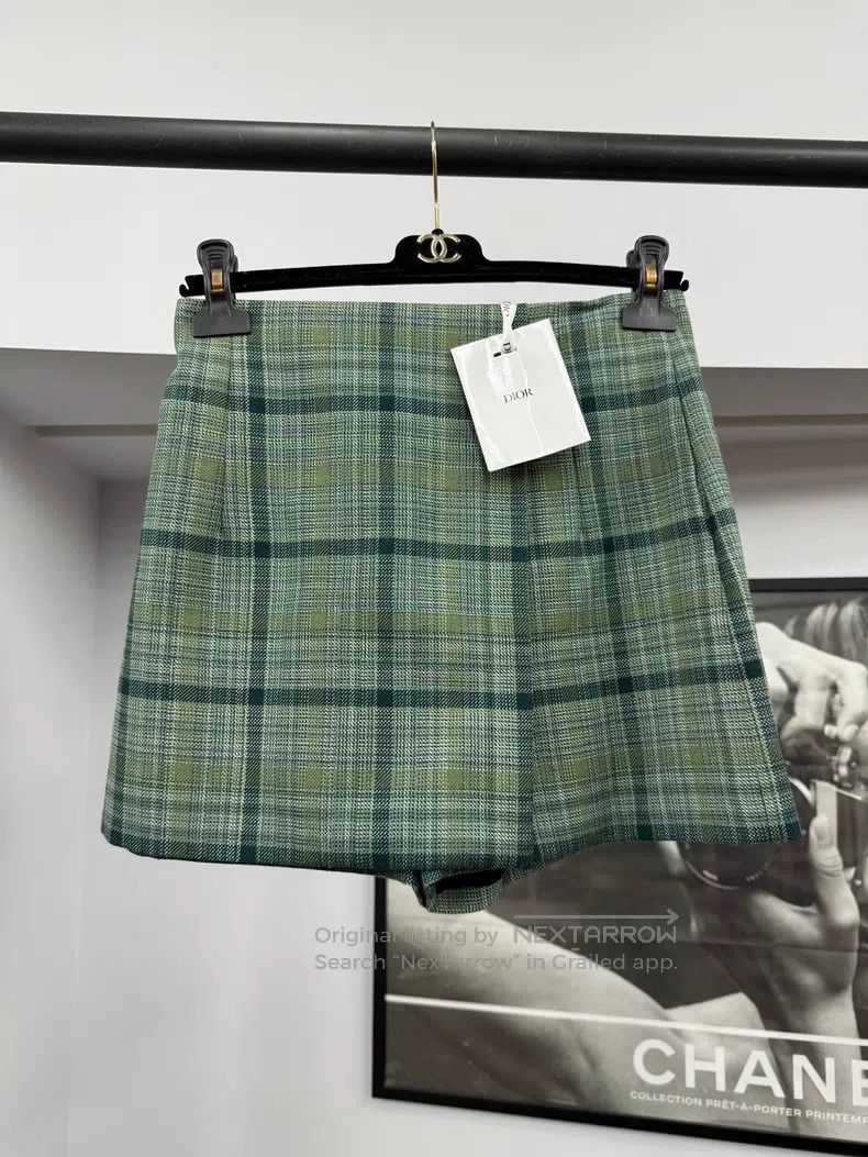 Dior Dior Green plaid skirt and pants Size 42" / US 20 - 1 Thumbnail
