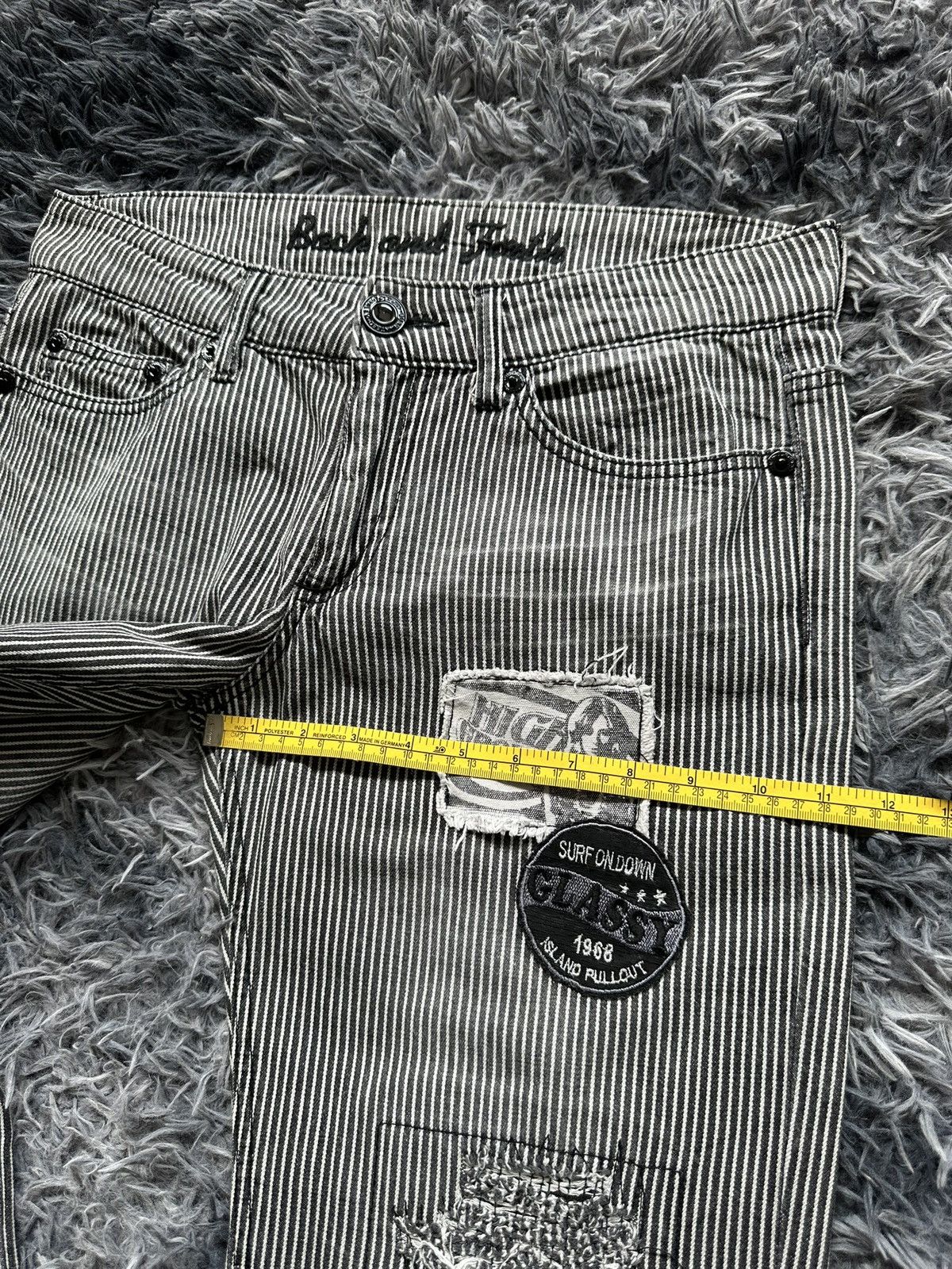 Japanese Brand [32/40] 00s Back & Forth boro wabash stripe jeans Size US 32 / EU 48 - 18 Thumbnail