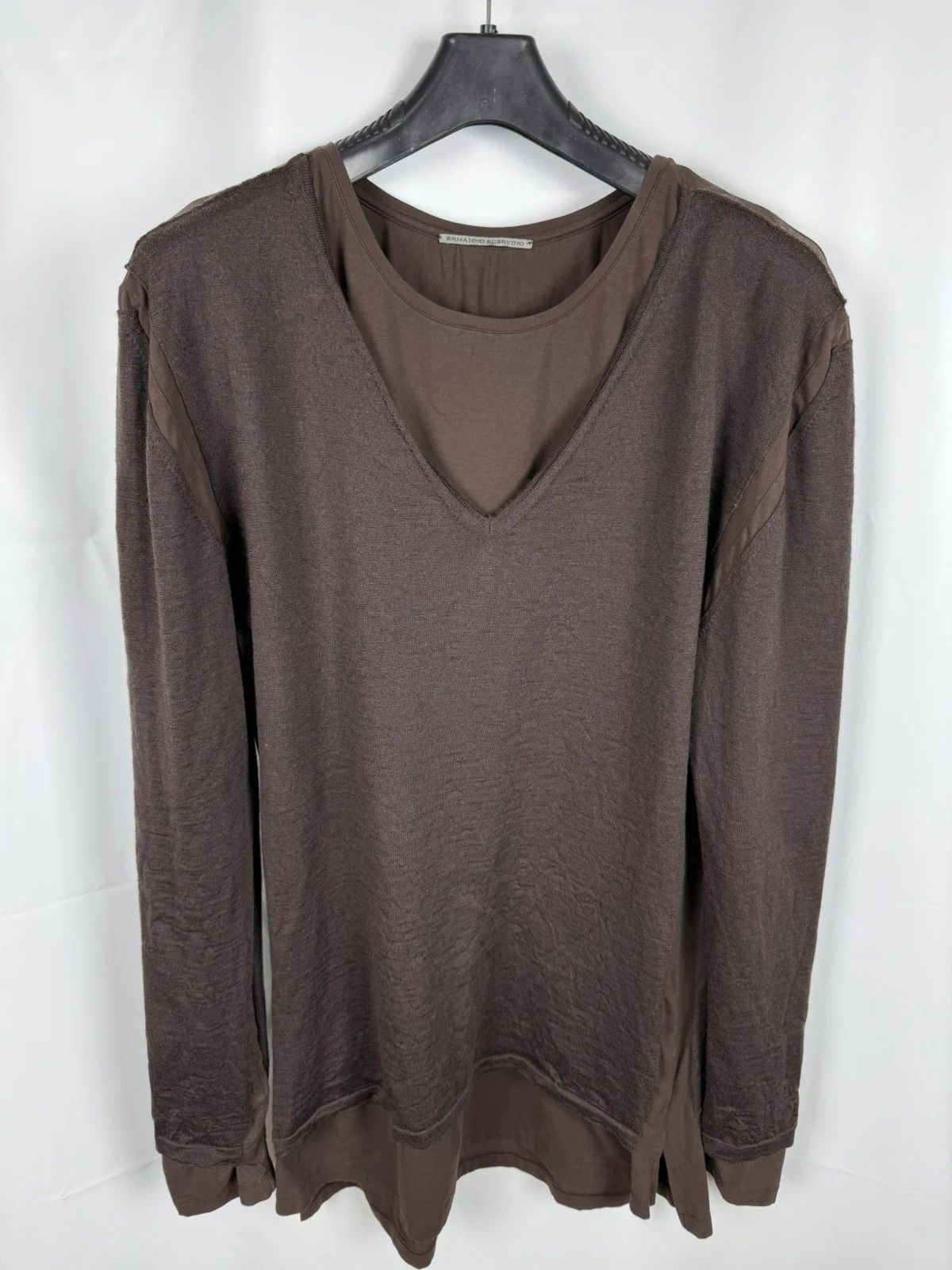 Ermanno Scervino Ermanno Scervino Men Long Pullover Cotton Wool Avant Garde Size US XL / EU 56 / 4 - 1 Thumbnail