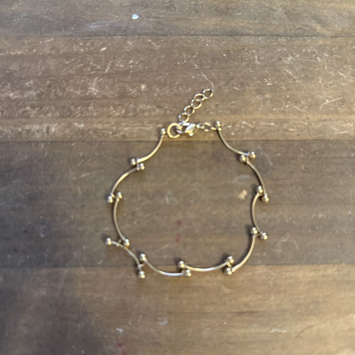 Other Gold tone curved bar link necklace and bracelet set Size ONE SIZE - 4 Thumbnail