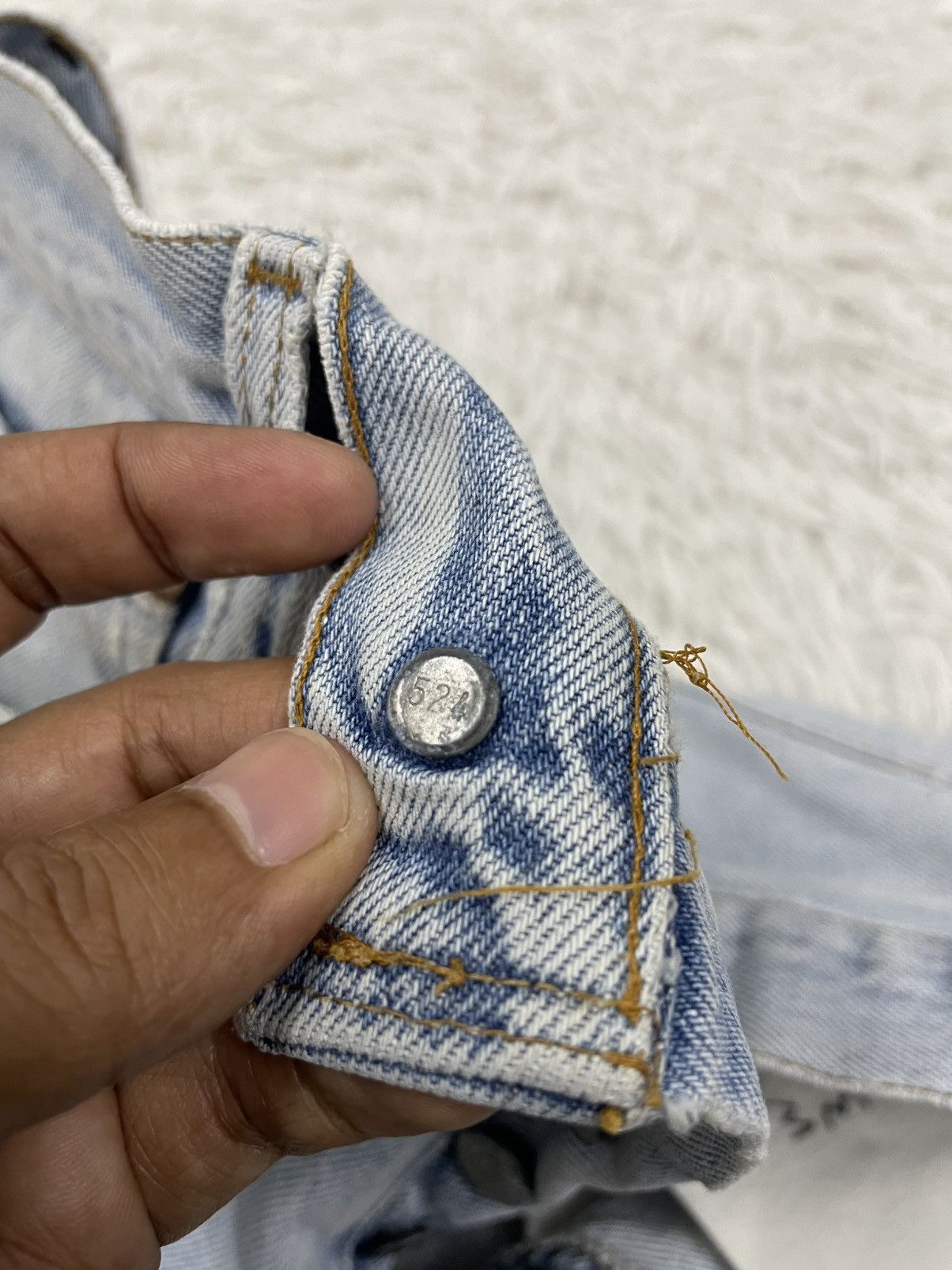 Levi's Vintage Levis 501 Denim Selfedge Pants Button No 524 Size US 28 / EU 44 - 20 Thumbnail