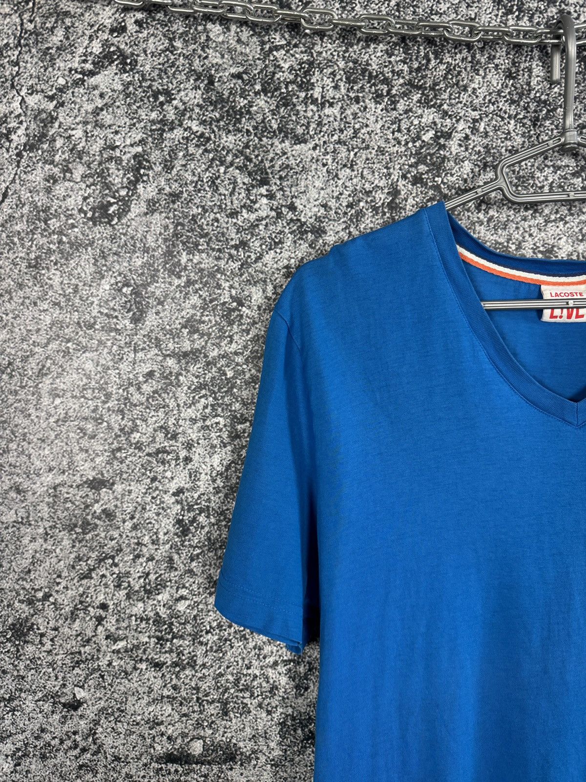 Lacoste Men’s Lacoste Live V-Neck Short Sleeve T-Shirt Blue Size 6 Size US XL / EU 56 / 4 - 3 Thumbnail