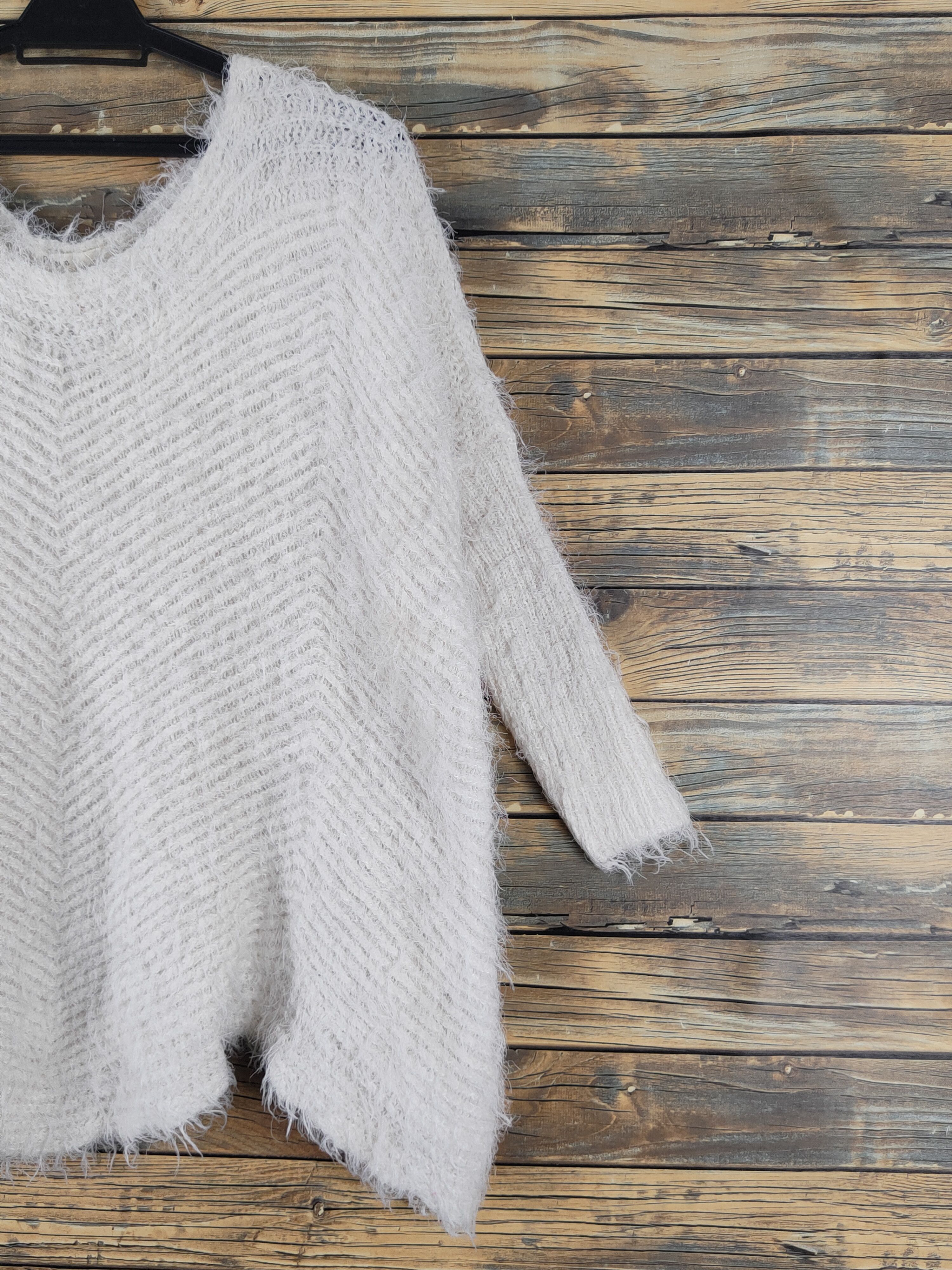 Japanese Brand Popeye Ivory Shag Shaggy Fur Mohair Knitwear #W1633 Size L / US 10 / IT 46 - 5 Thumbnail