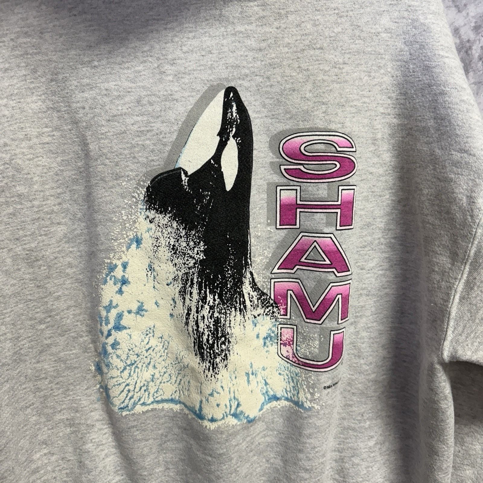 Vintage Vintage 90s Sea World Shamu Whale Hoodie Sweatshirt Mens XL Size US XL / EU 56 / 4 - 1 Thumbnail