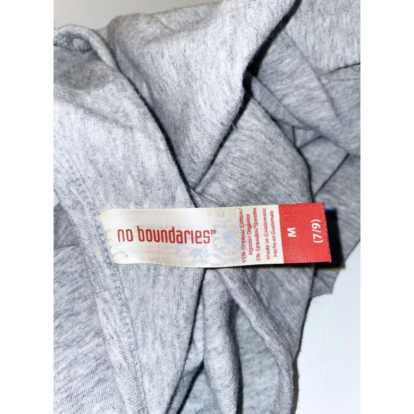 Vintage NO BOUNDARIES Shirt M Women Long Sleeve Round Neck Gray Heather New NWOT Size M / US 6-8 / IT 42-44 - 4 Thumbnail