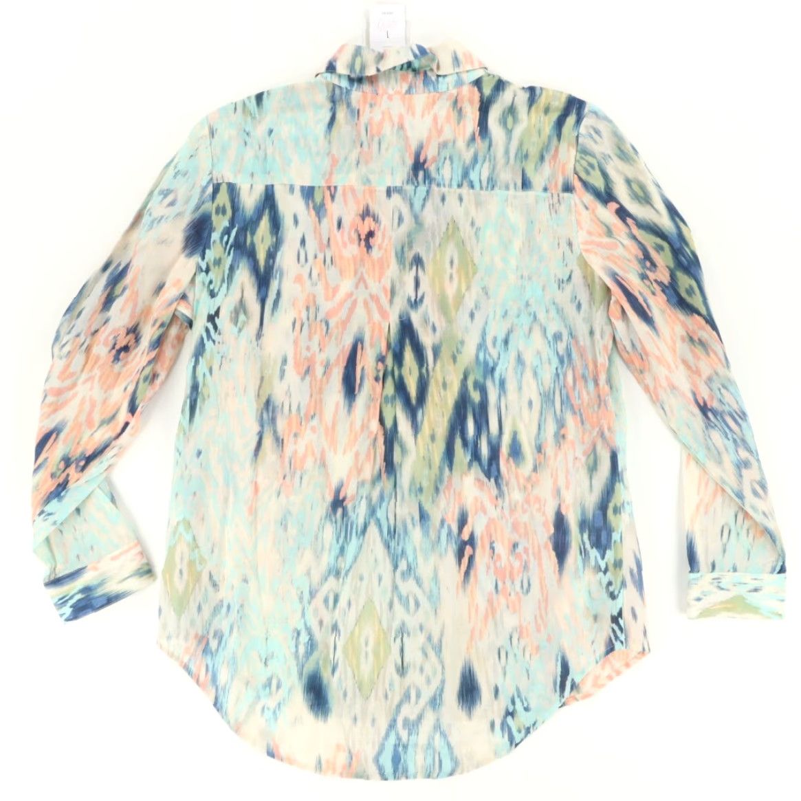 Vintage Chicos Viola Top LS Woven Pattern Sweet Mint Button Up Shirt Women's 1 Size XS / US 0-2 / IT 36-38 - 4 Thumbnail