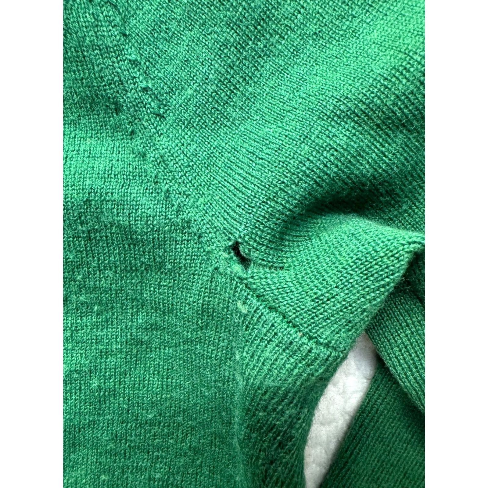 Cynthia Rowley Cynthia Rowley Cardigan Sweater V-Neck Green L Womens Merino Wool Long Sleeve Size L / US 10 / IT 46 - 3 Thumbnail