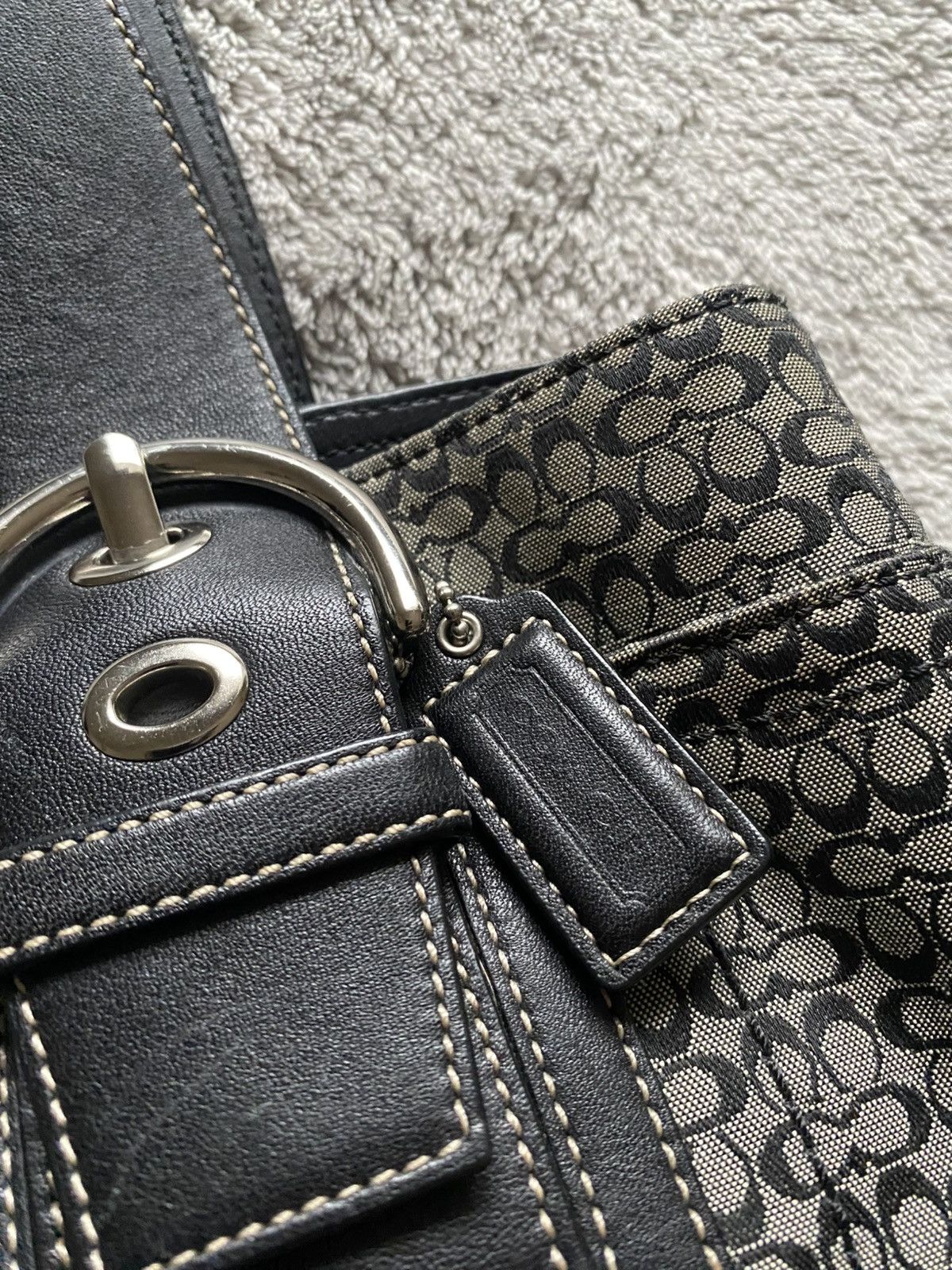 Coach Coach Monogram Grey Black Soho Bag Size ONE SIZE - 3 Thumbnail