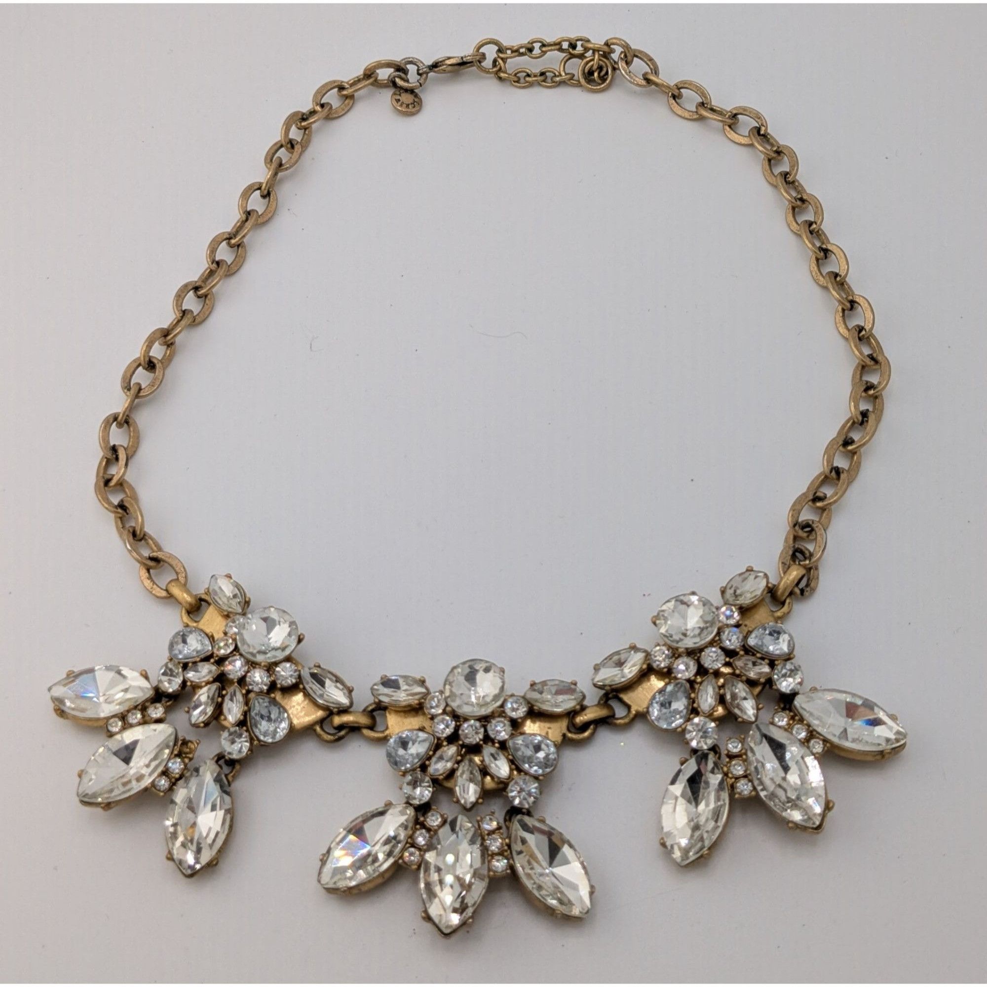 J.Crew Vintage J.Crew Crystal Glam Floral Statement Necklace Size ONE SIZE - 6 Thumbnail