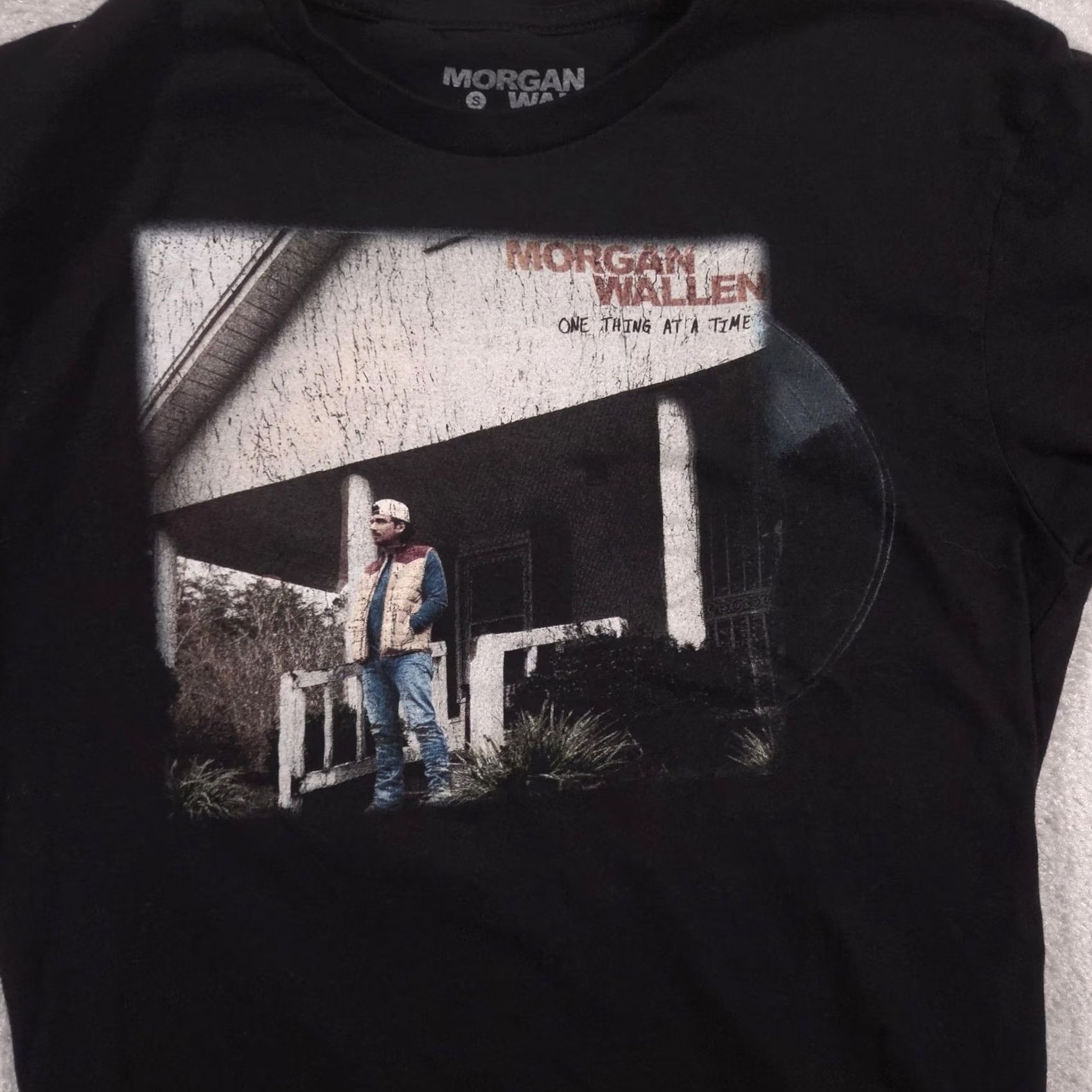 Vintage Morgan Wallen Shirt Adult S Black One Thing At A Time Graphic Tee Tagless Size US S / EU 44-46 / 1 - 3 Thumbnail