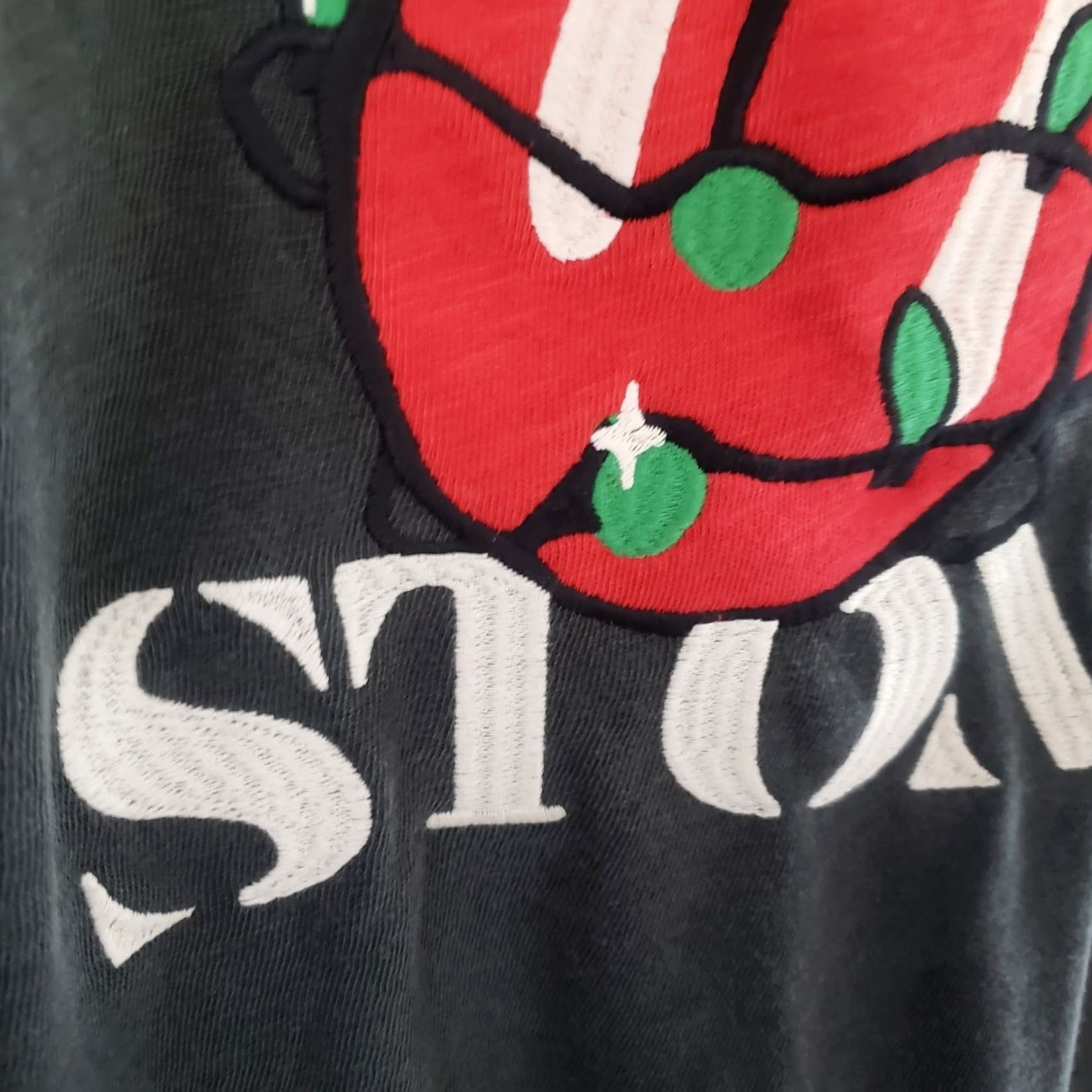 Lucky Brand Lucky Brand Stones Embroidered Graphic T Shirt XL Black Stone Washed Rolling Stones Logo Tee Mens Short Sleeve Vintage Look Size US XL / EU 56 / 4 - 7 Thumbnail