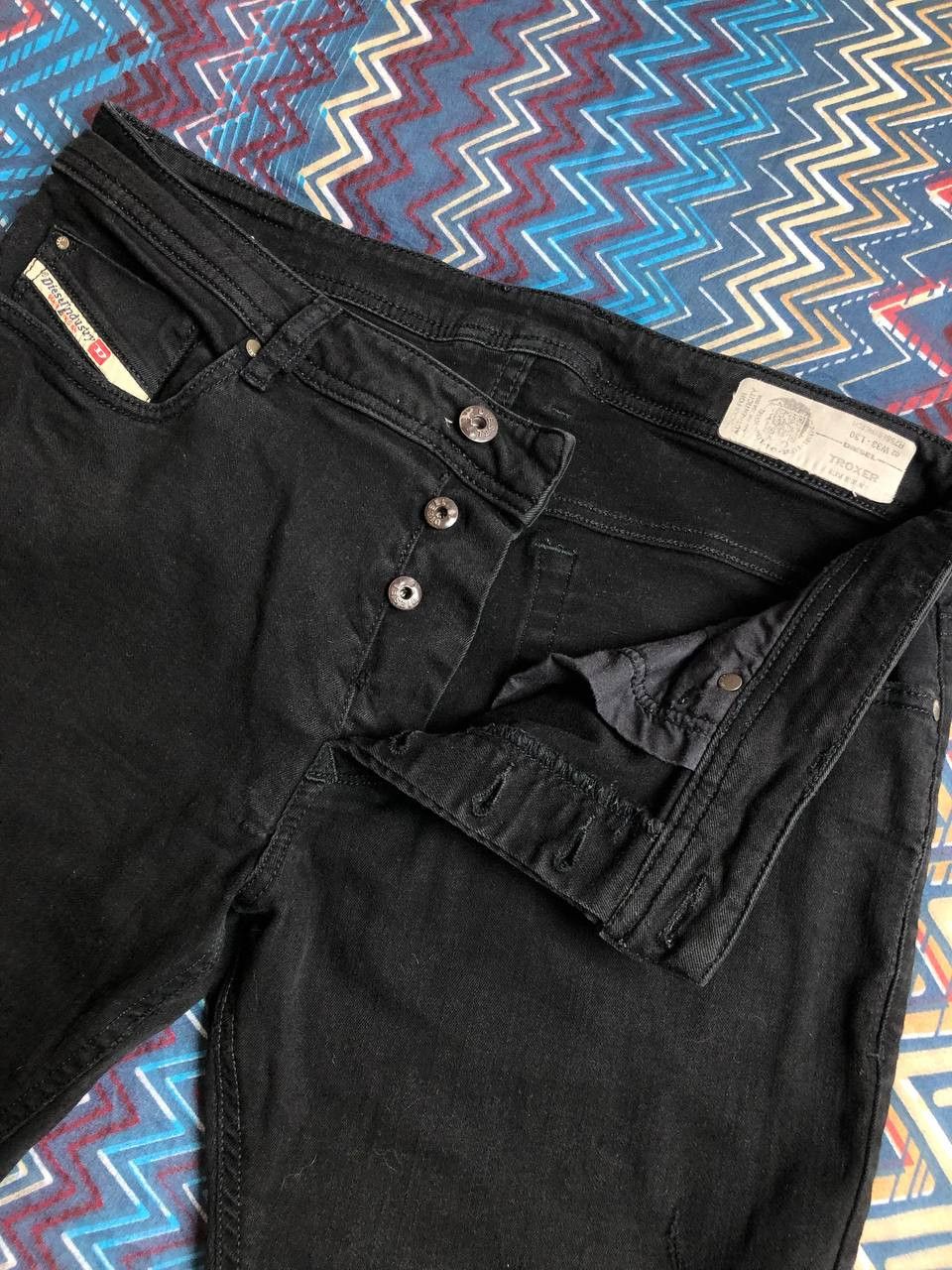 Diesel × Vintage Vintage Y2K Diesel Washed Distressed Denim Jeans Slim Size US 33 - 2 Thumbnail