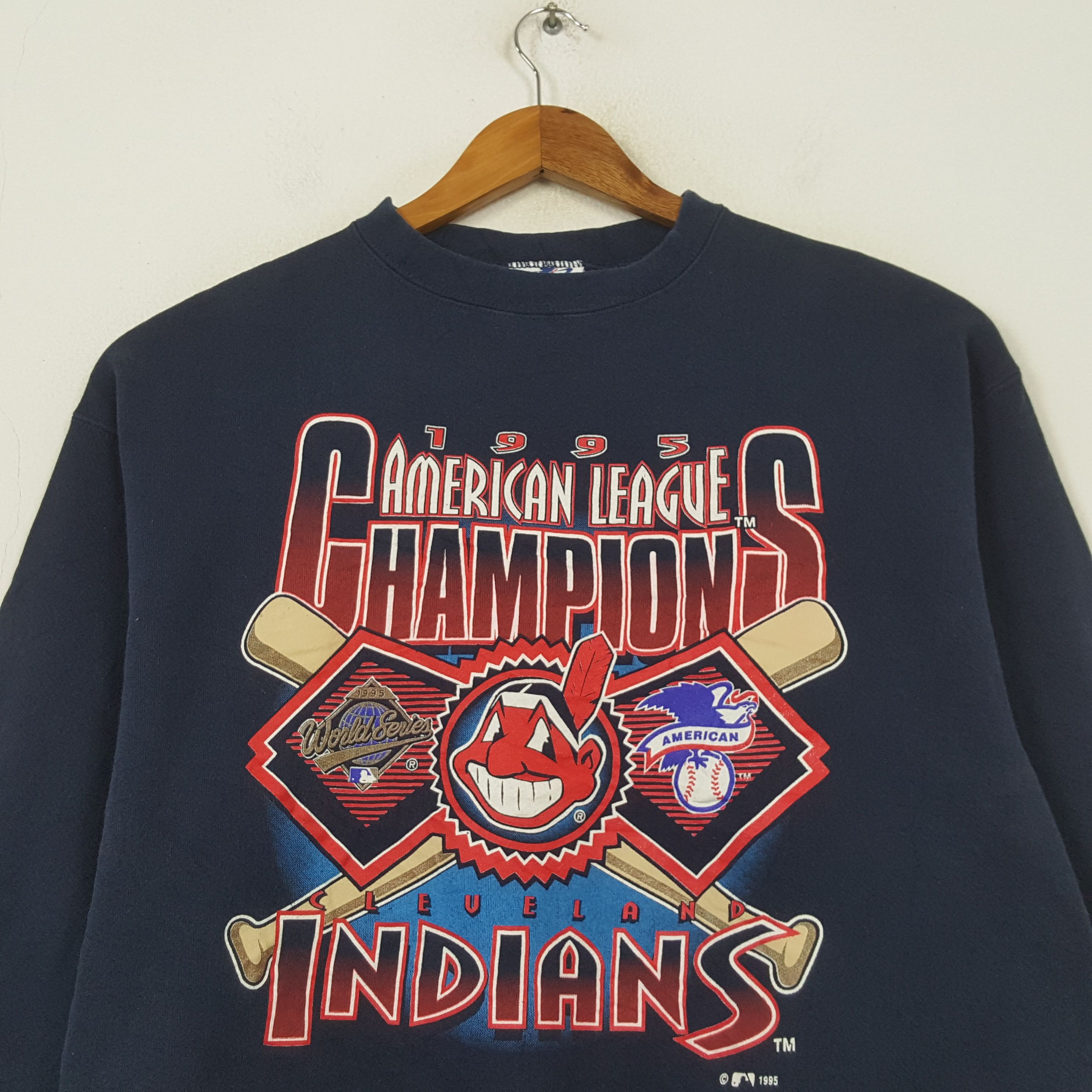 MLB Vintage Champion Indians American League Sweatshirt RR6 Size US L / EU 52-54 / 3 - 2 Thumbnail