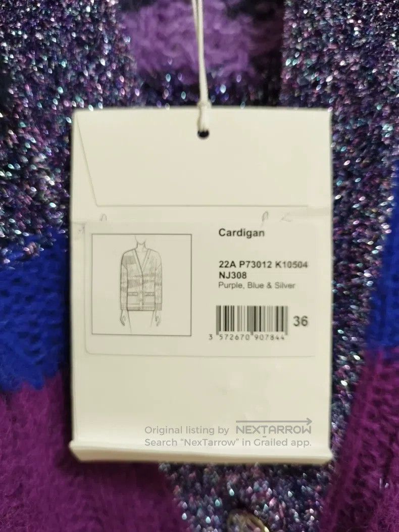 Chanel Chanel 22A purple and blue colour-blocked alpaca wool swea Size XS / US 0-2 / IT 36-38 - 5 Thumbnail