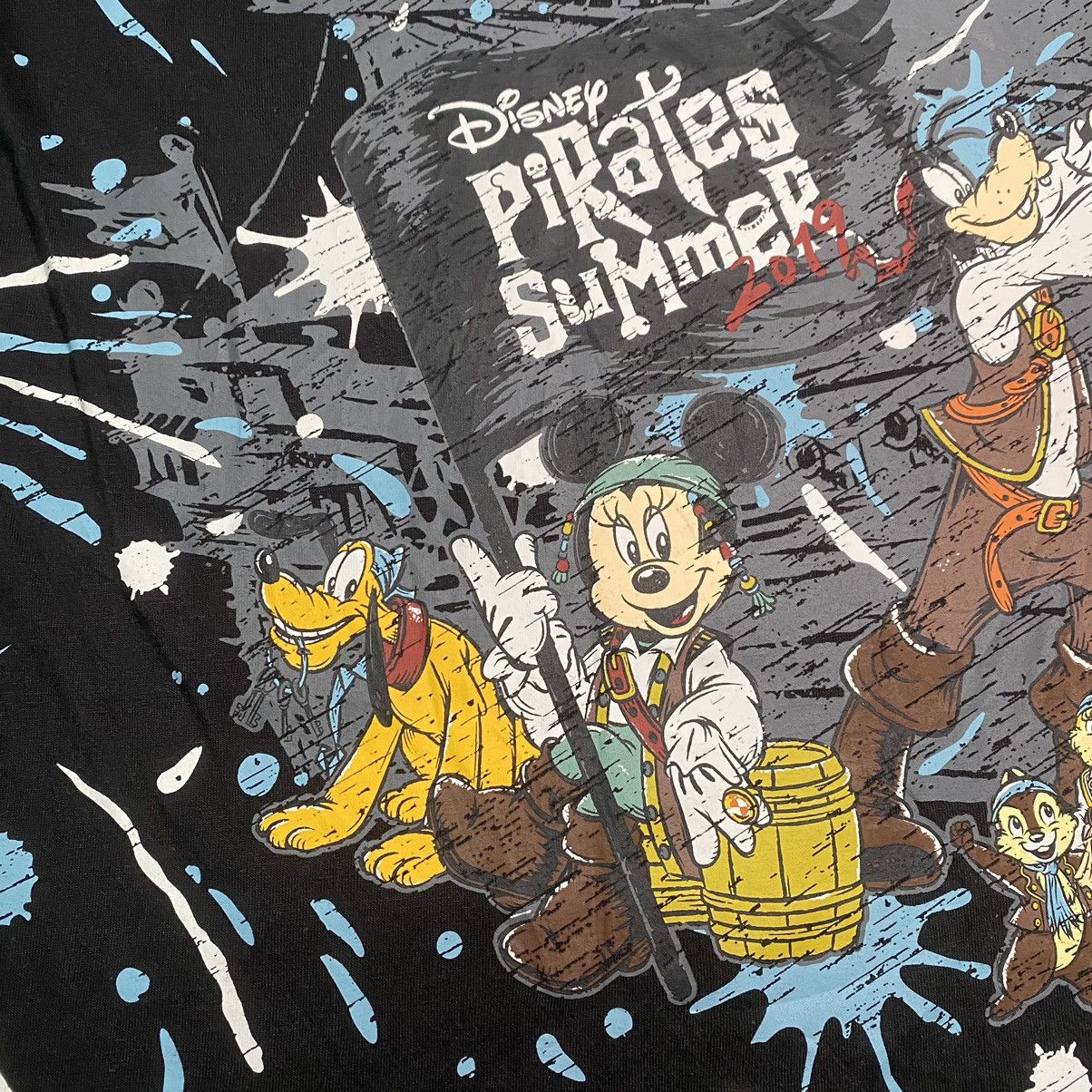 Disney CRAZY MICKEY MOUSE PIRATES SUMMER OVERPRINT CARTOON T SHIRT Size US L / EU 52-54 / 3 - 9 Thumbnail