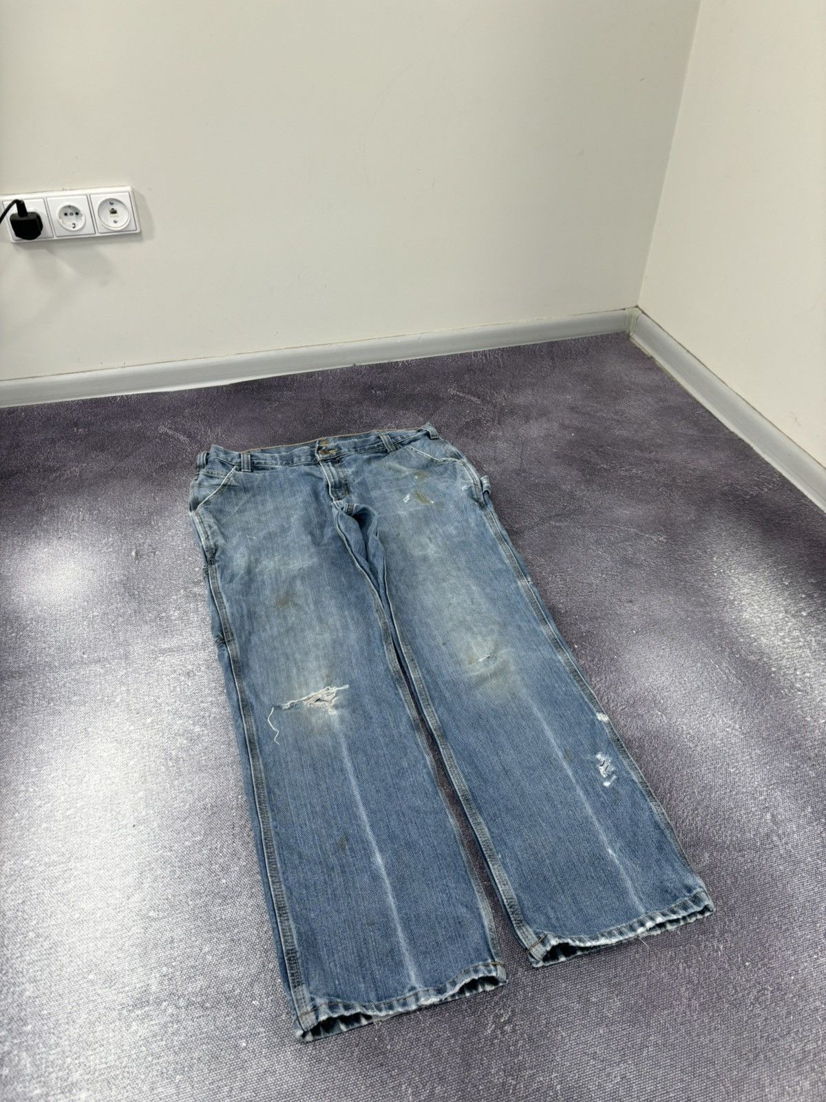 Carhartt Vintage Carhartt Y2K Relaxed Fit Faded Workwear Denim Jeans Size US 36 / EU 52 - 8 Thumbnail