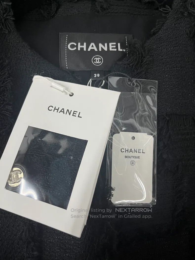 Chanel Chanel 21S spring black tassel four-pocket jacket Size XS / US 0-2 / IT 36-38 - 4 Thumbnail