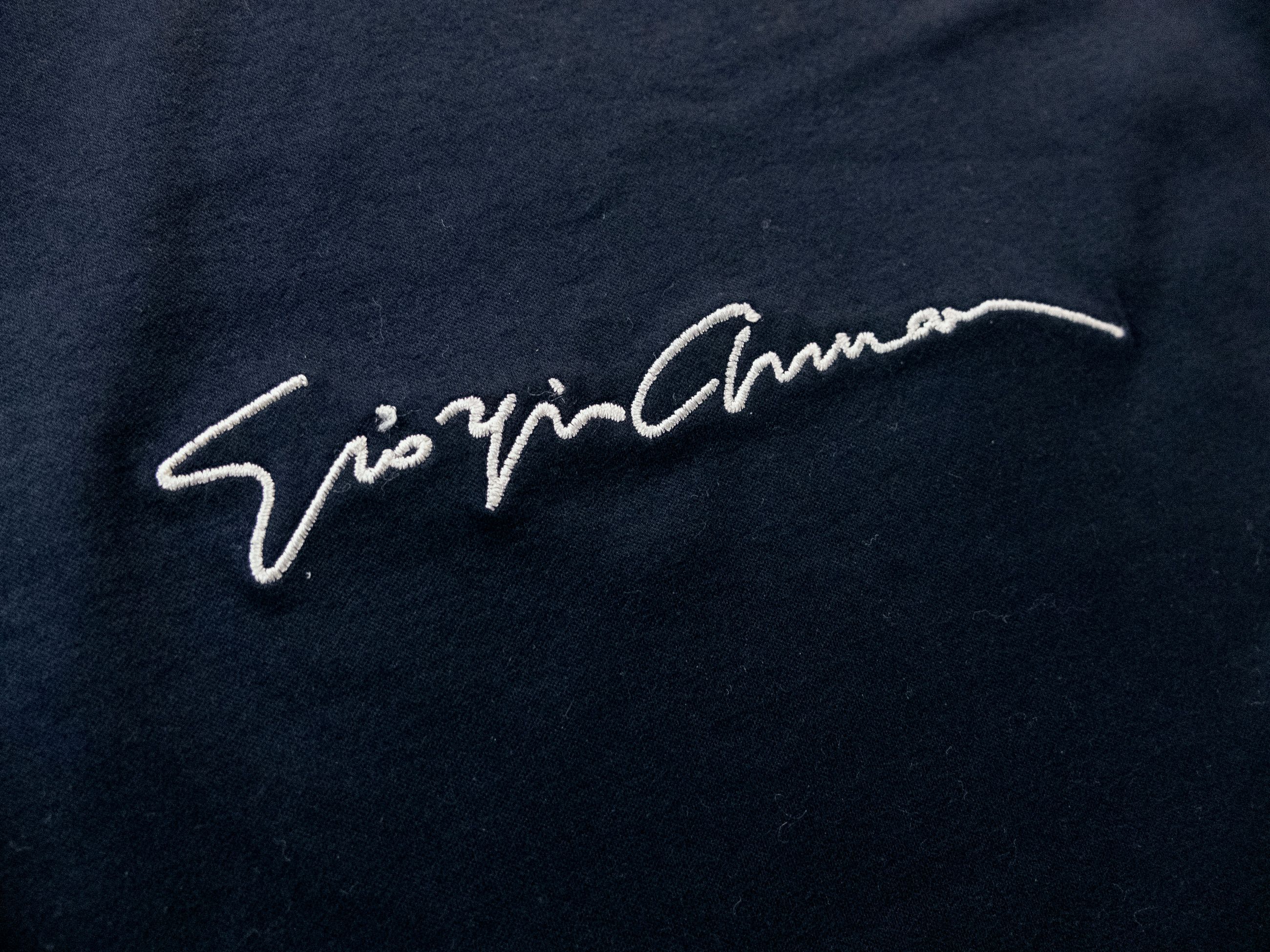 Giorgio Armani GIORGIO ARMANI mainline navy blue signature t-shirt Medium Size US M / EU 48-50 / 2 - 3 Thumbnail
