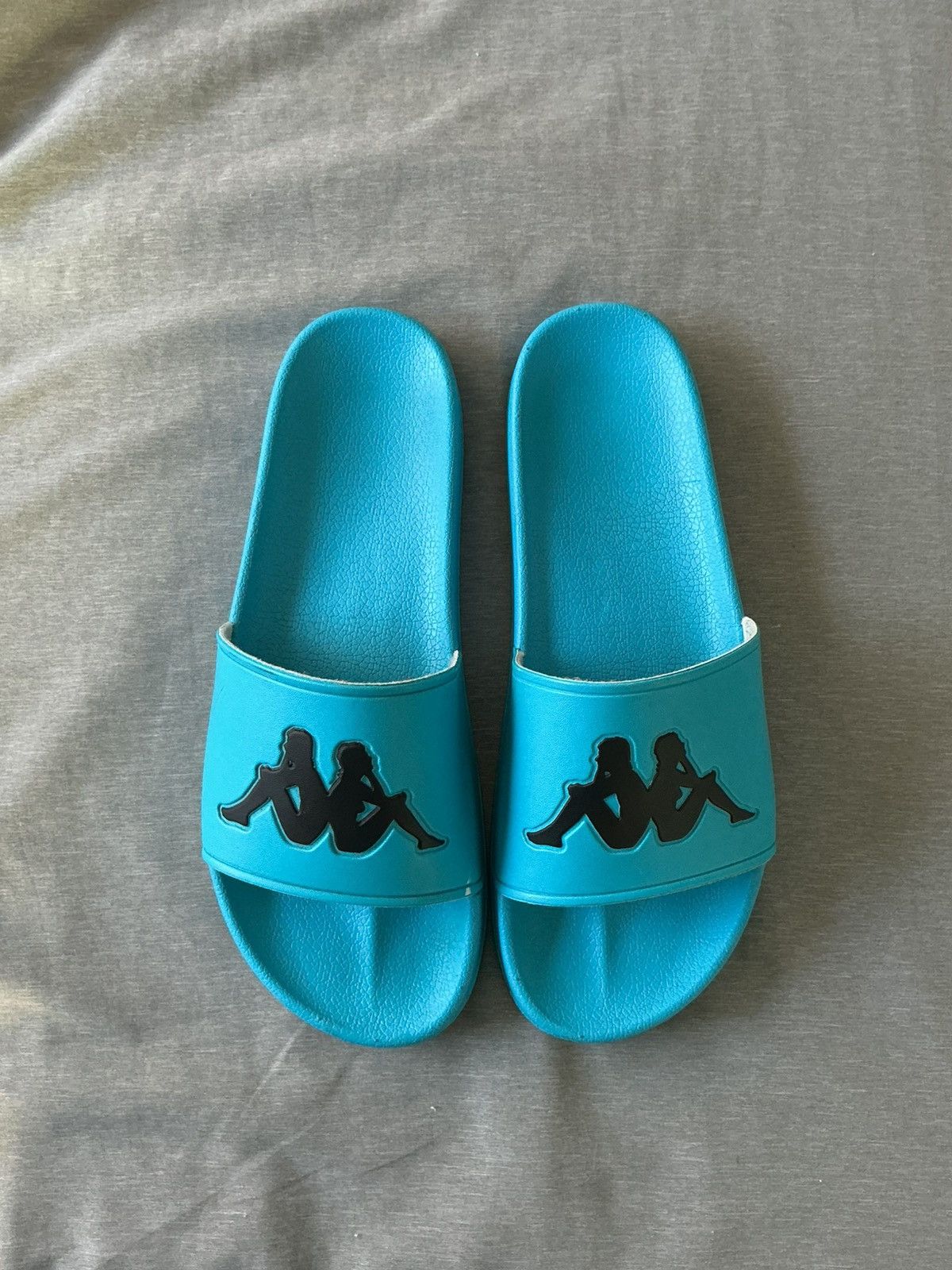 Kappa Kappa All Blue with Logo Slides Size Adult Mens 45 (11-11.5) Size US 11 / EU 44 - 1 Thumbnail