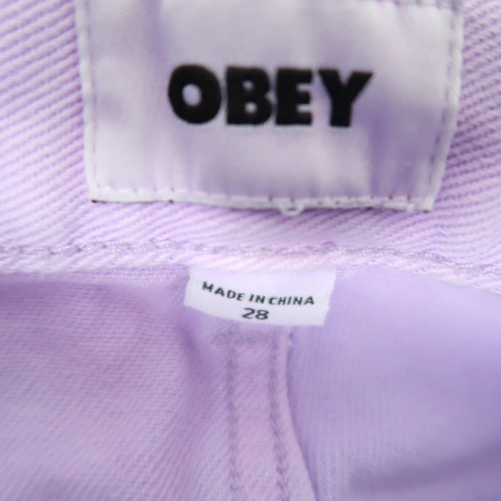 Obey OBEY Jeans Womens 28 Light Pastel Purple Mid Rise Baggy Denim 100% Cotton Inseam 29 Womens Size 28" / US 6 / IT 42 - 5 Thumbnail